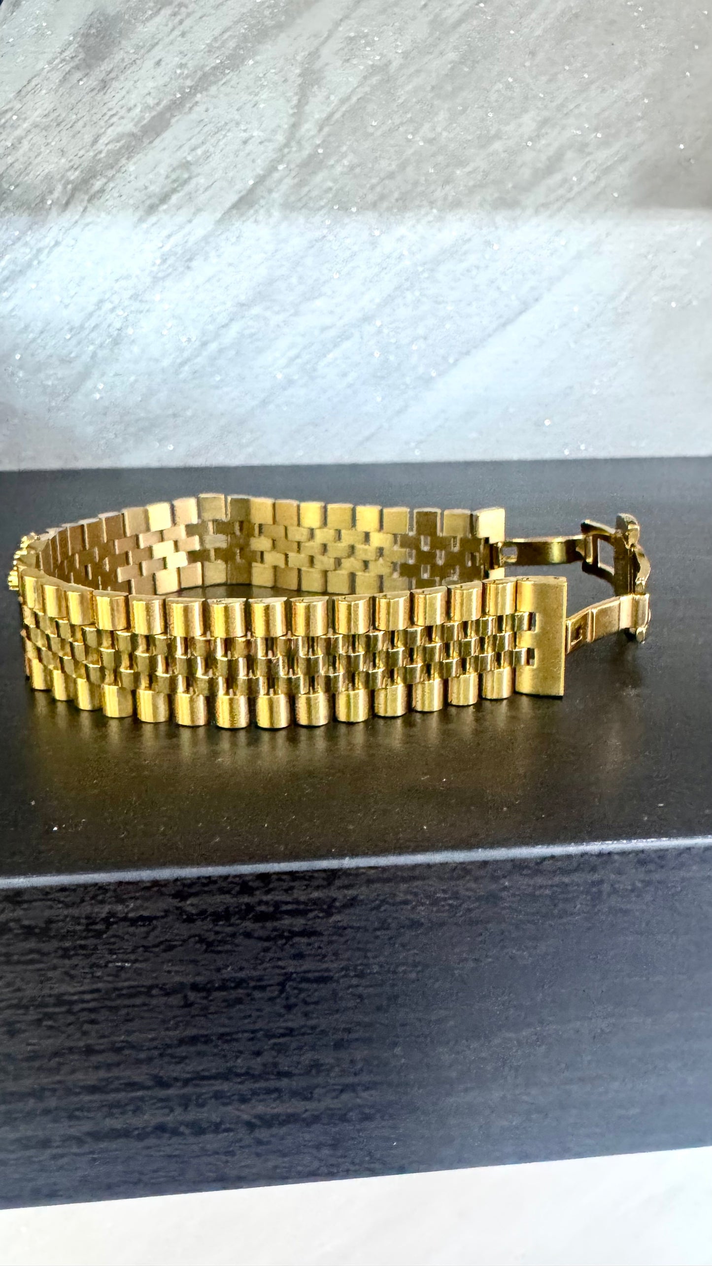 Bracciale modello giubileo 22 mm acciaio oro *63