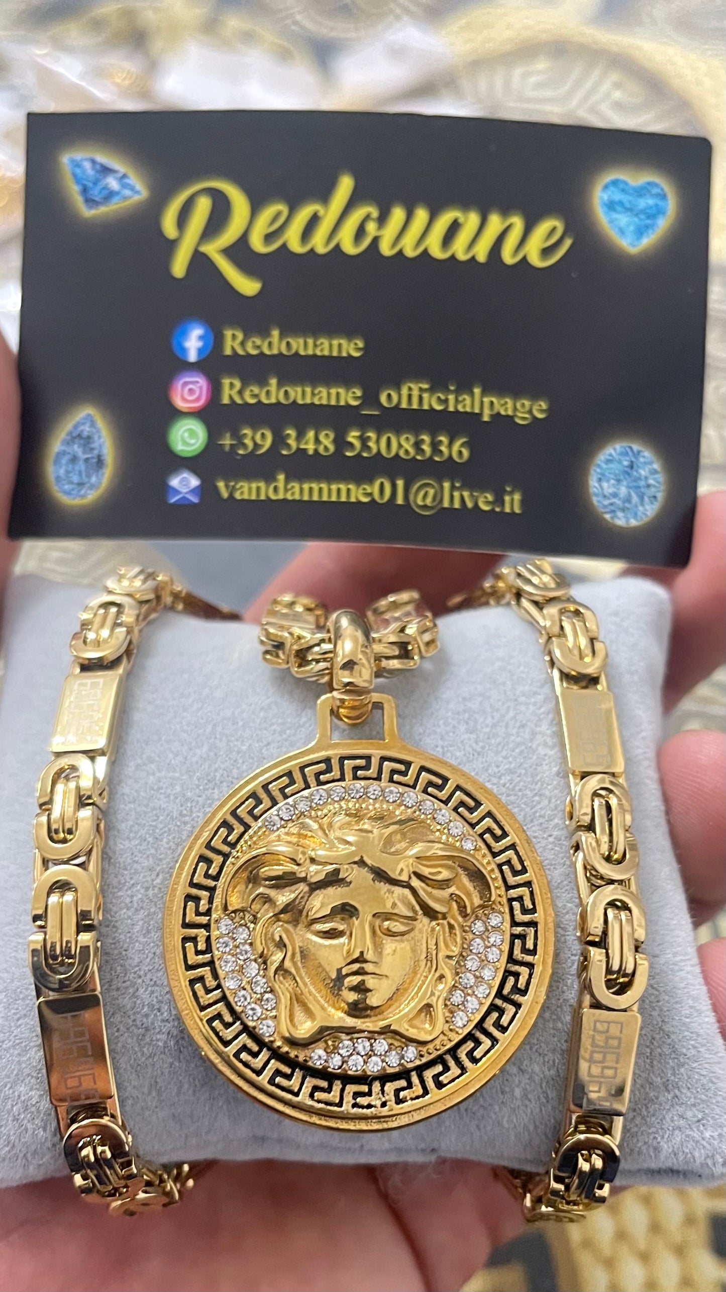 Combo kit acciaio oro medusa *30