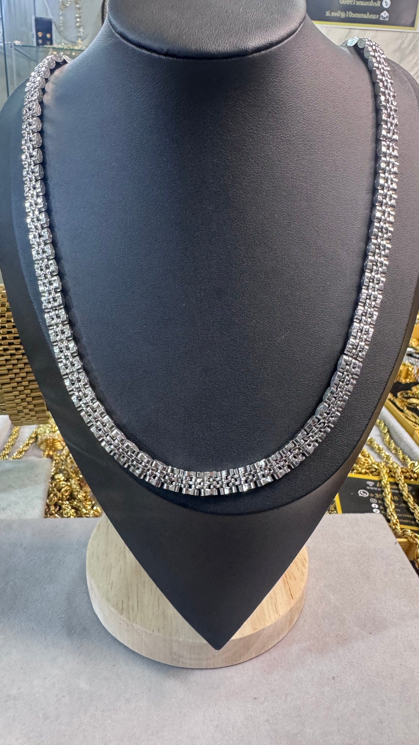 Collana maglia giubileo acciaio Argento *21