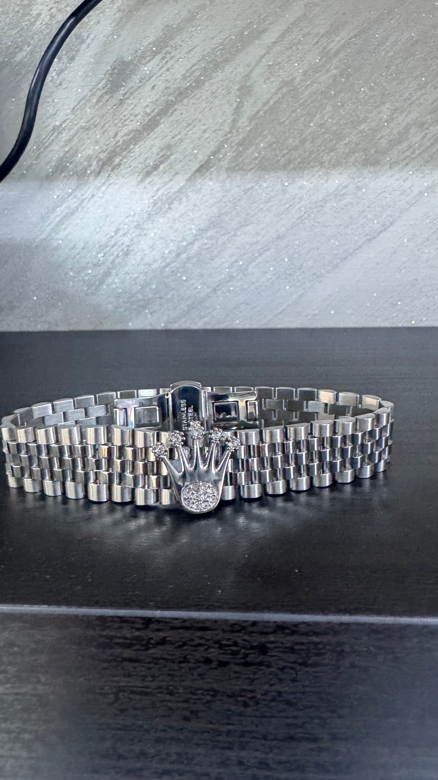 Bracciale modello giubileo 18 mm acciaio argento*66