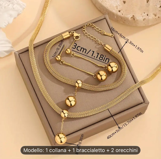 Combo Tris acciaio oro Donna *10