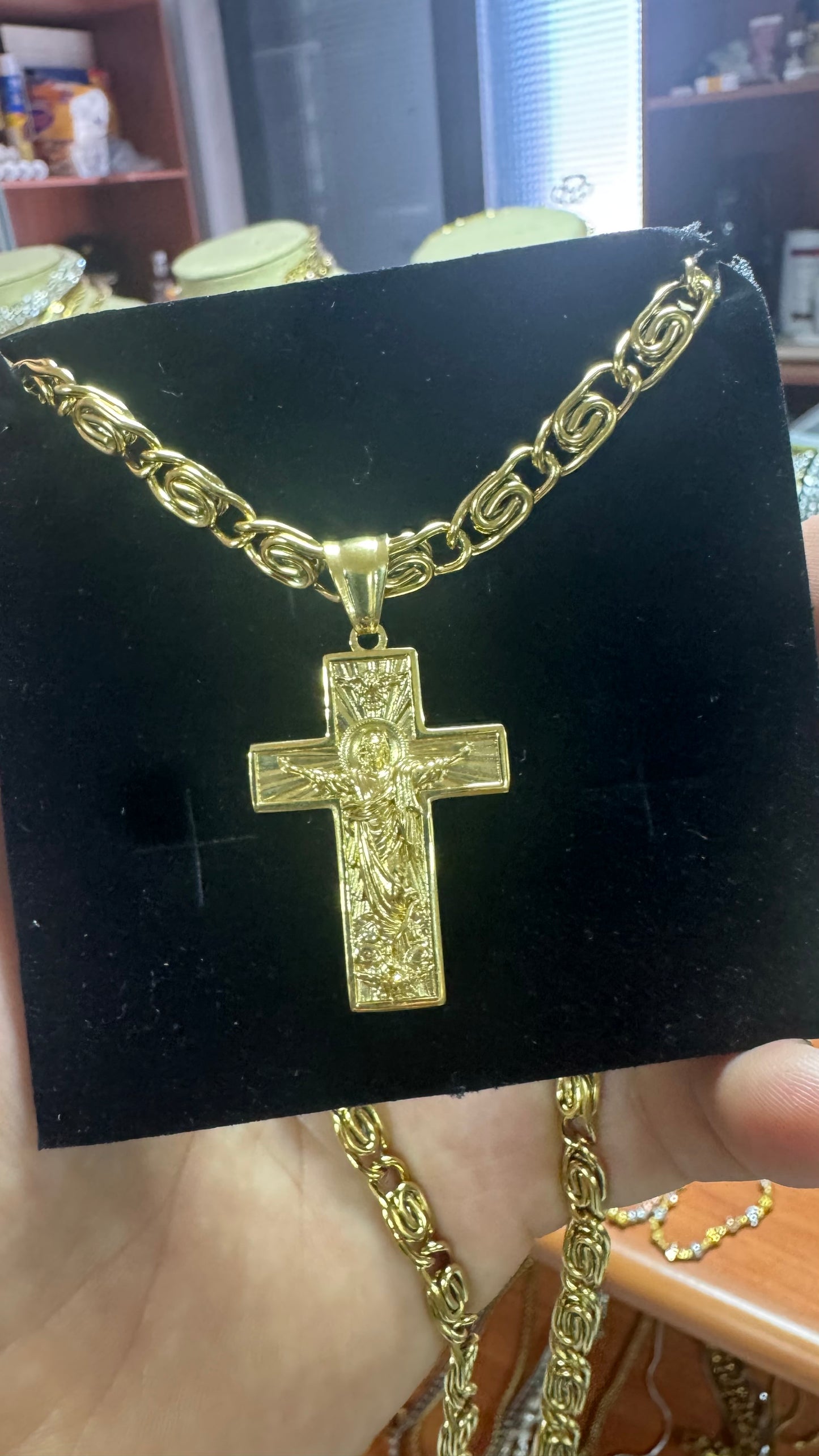 Combo kit croce acciaio oro *142