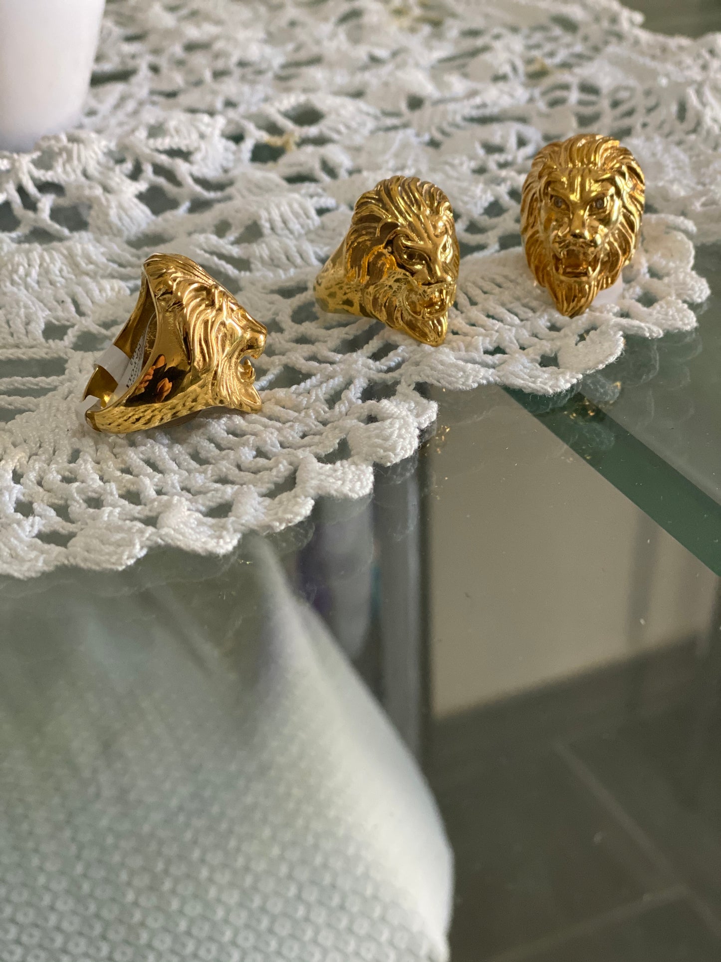 Anello leone acciaio *12