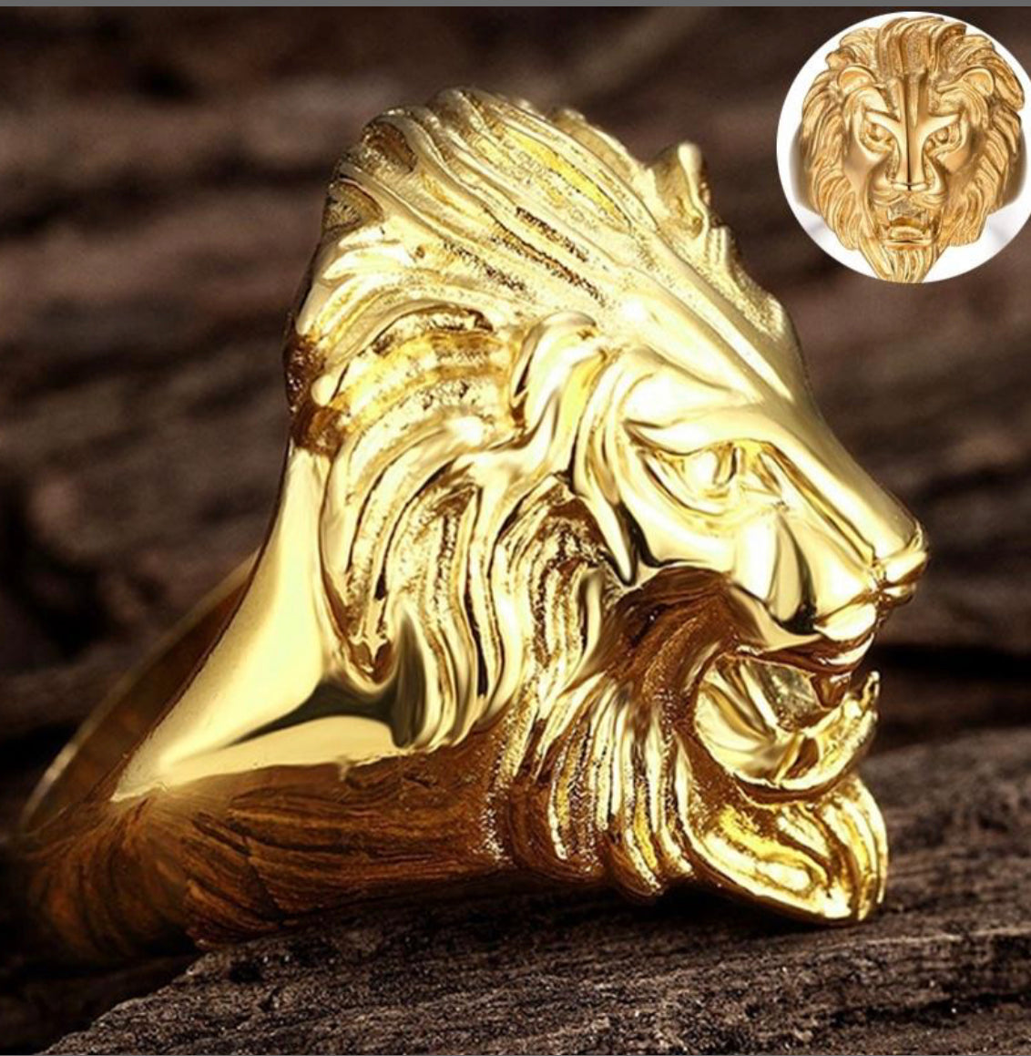 Anello leone acciaio *12