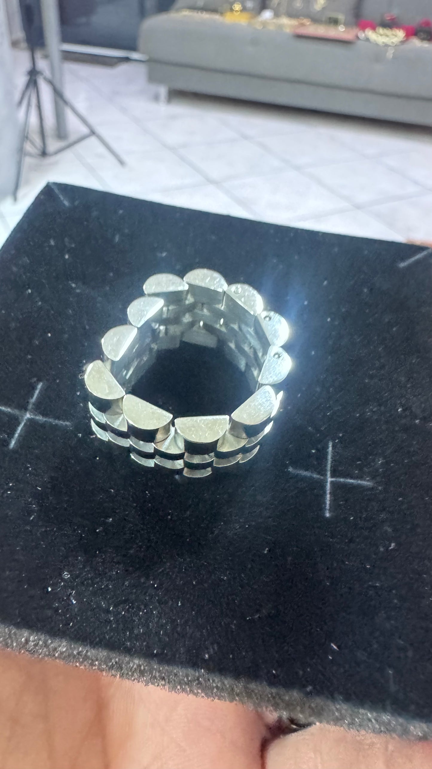 Anello giubileo morbido acciaio Argento *64