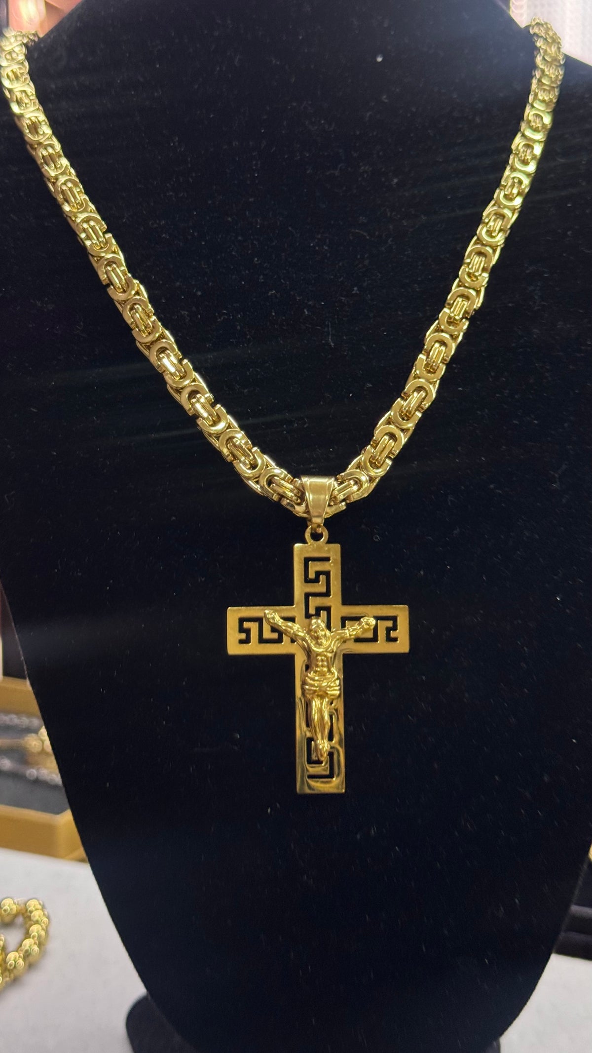 Combo Kit croce greca acciaio oro *234