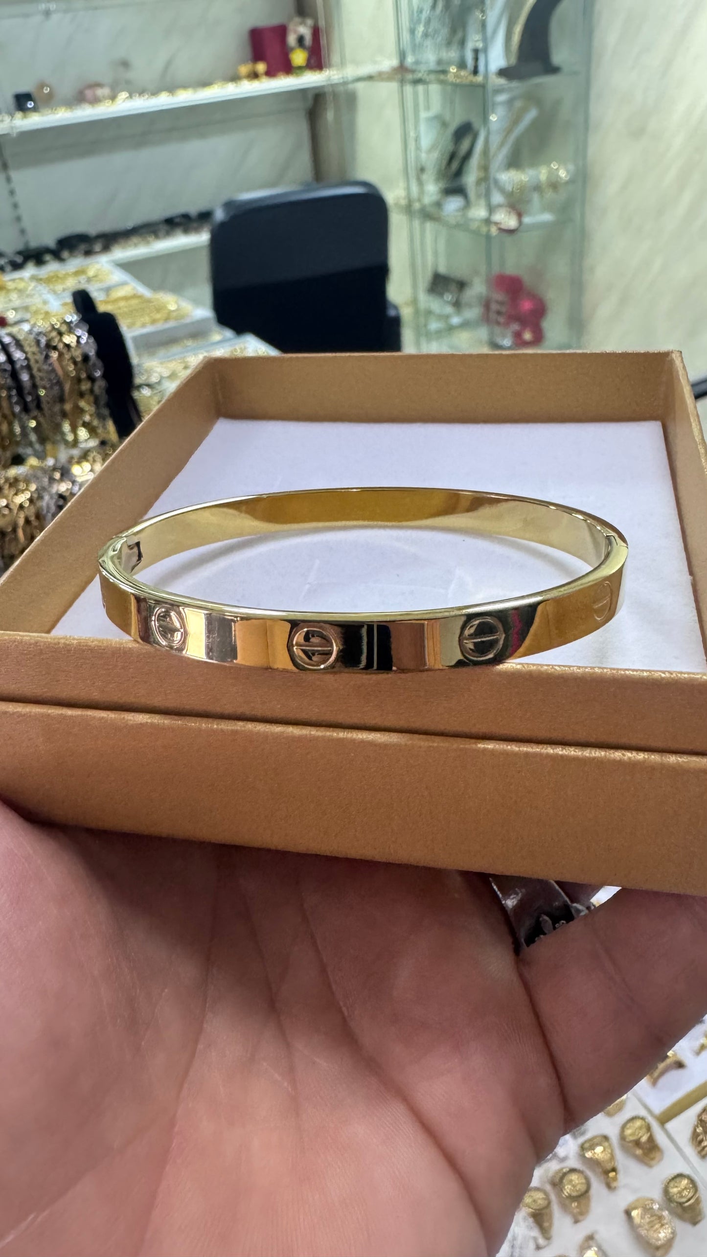 Bracciale Rigido acciaio oro *71