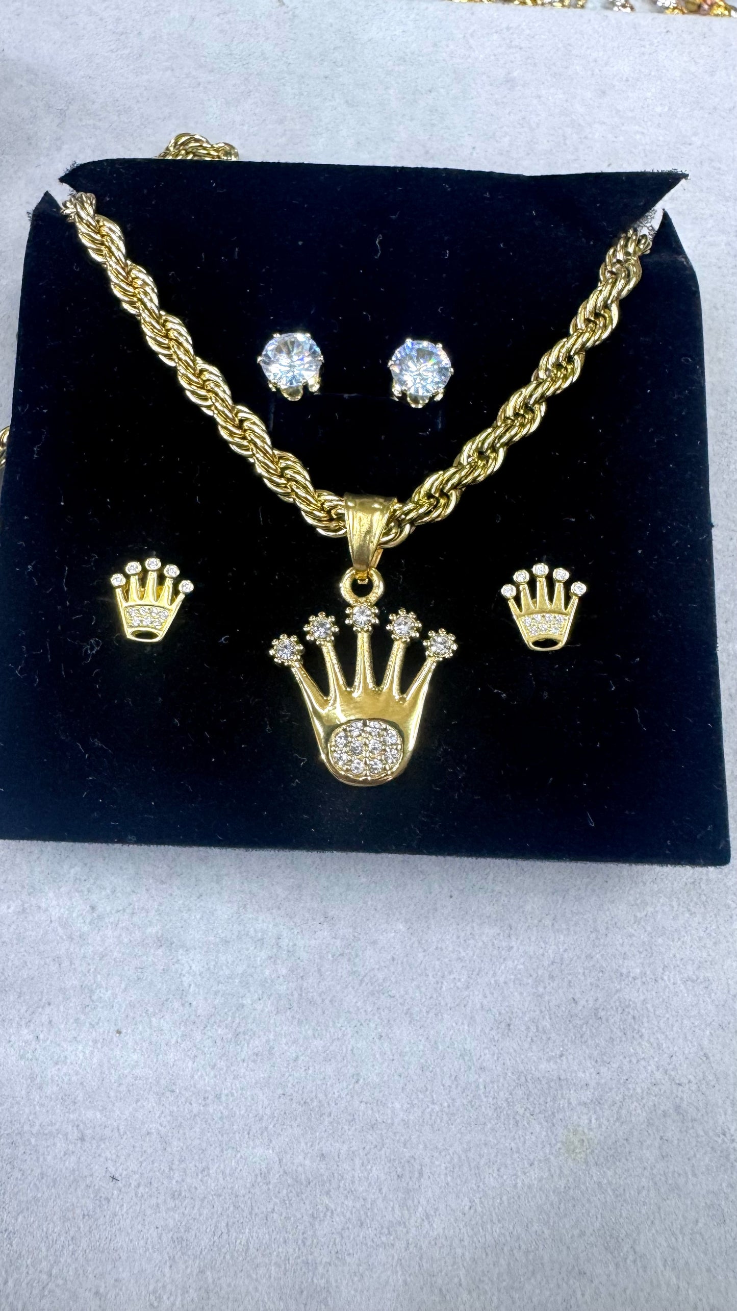 Combo Tris KING 4 pezzi acciaio oro * 2900