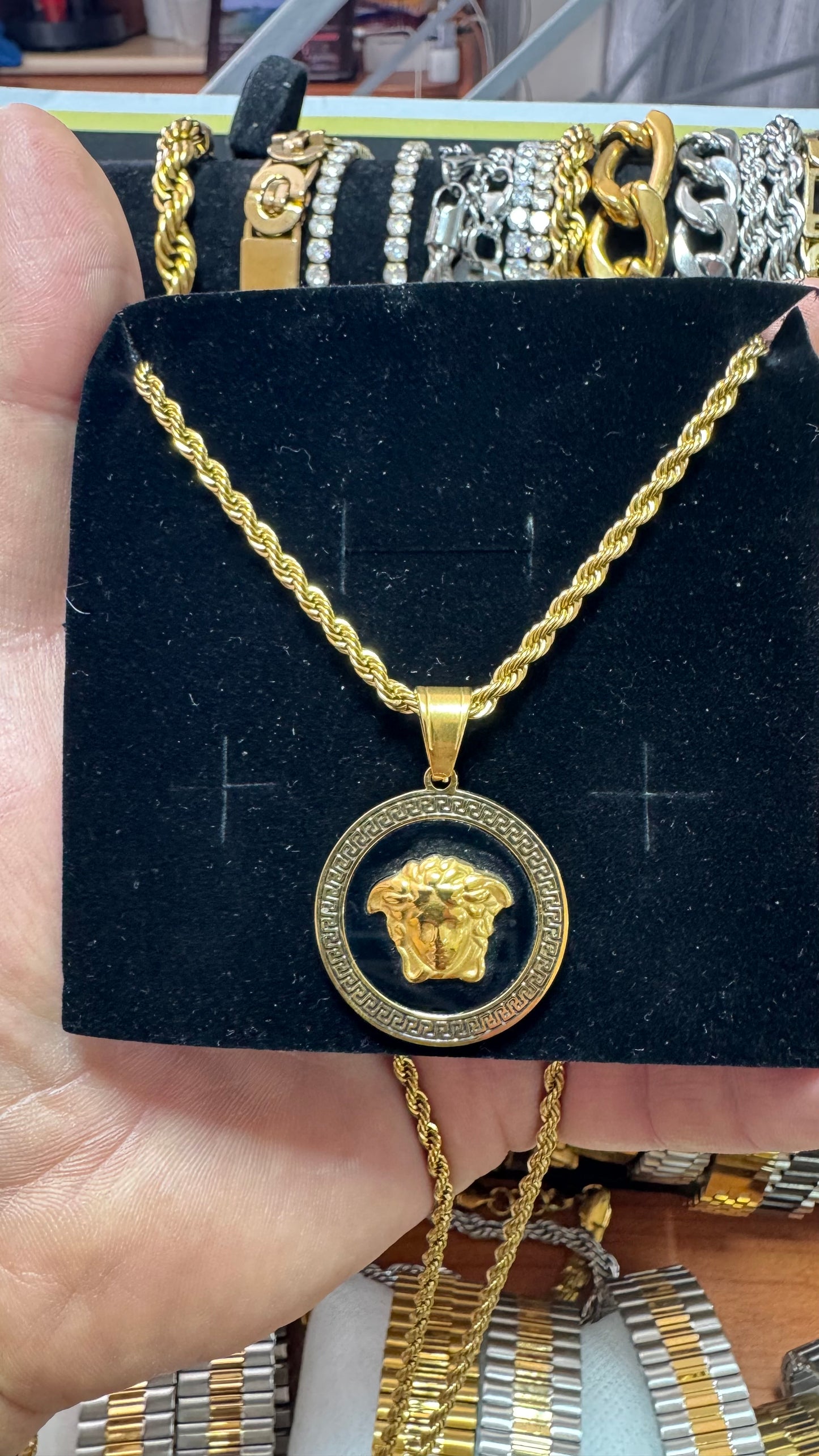 Combo kit acciaio medusa oro *100