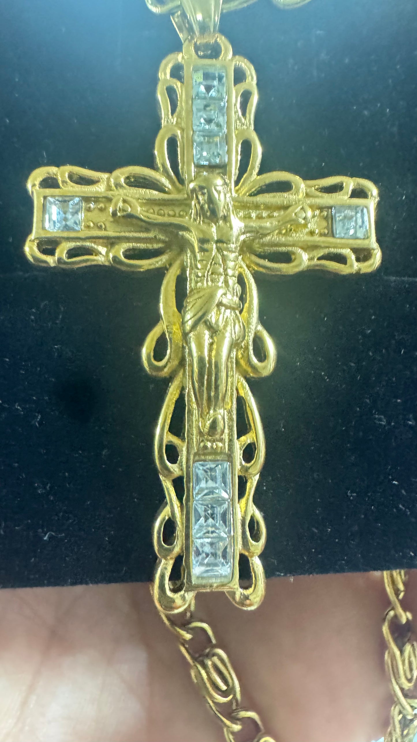 Combo kit croce acciaio oro *141