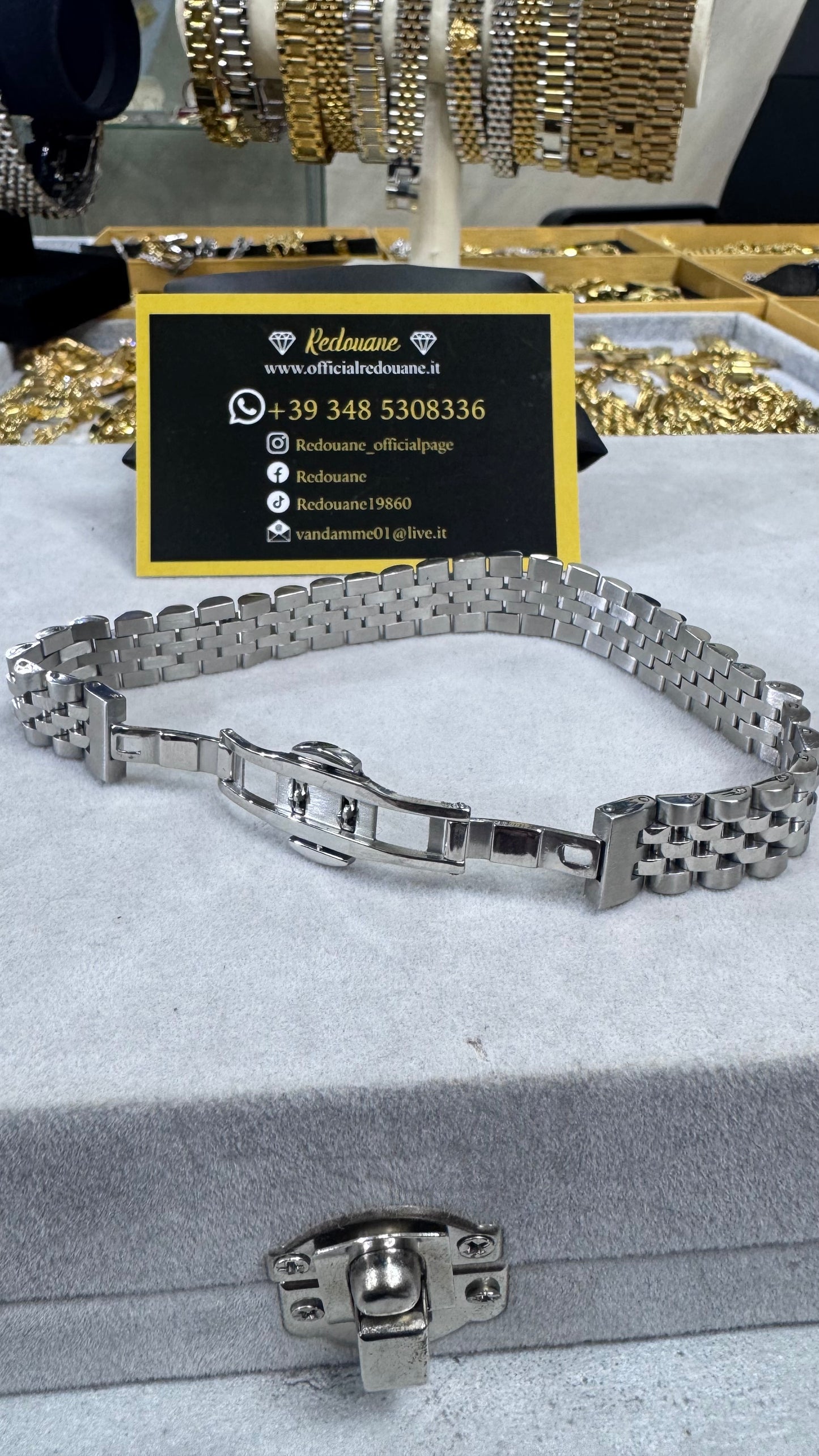 Bracciale modello giubileo acciaio argento *56
