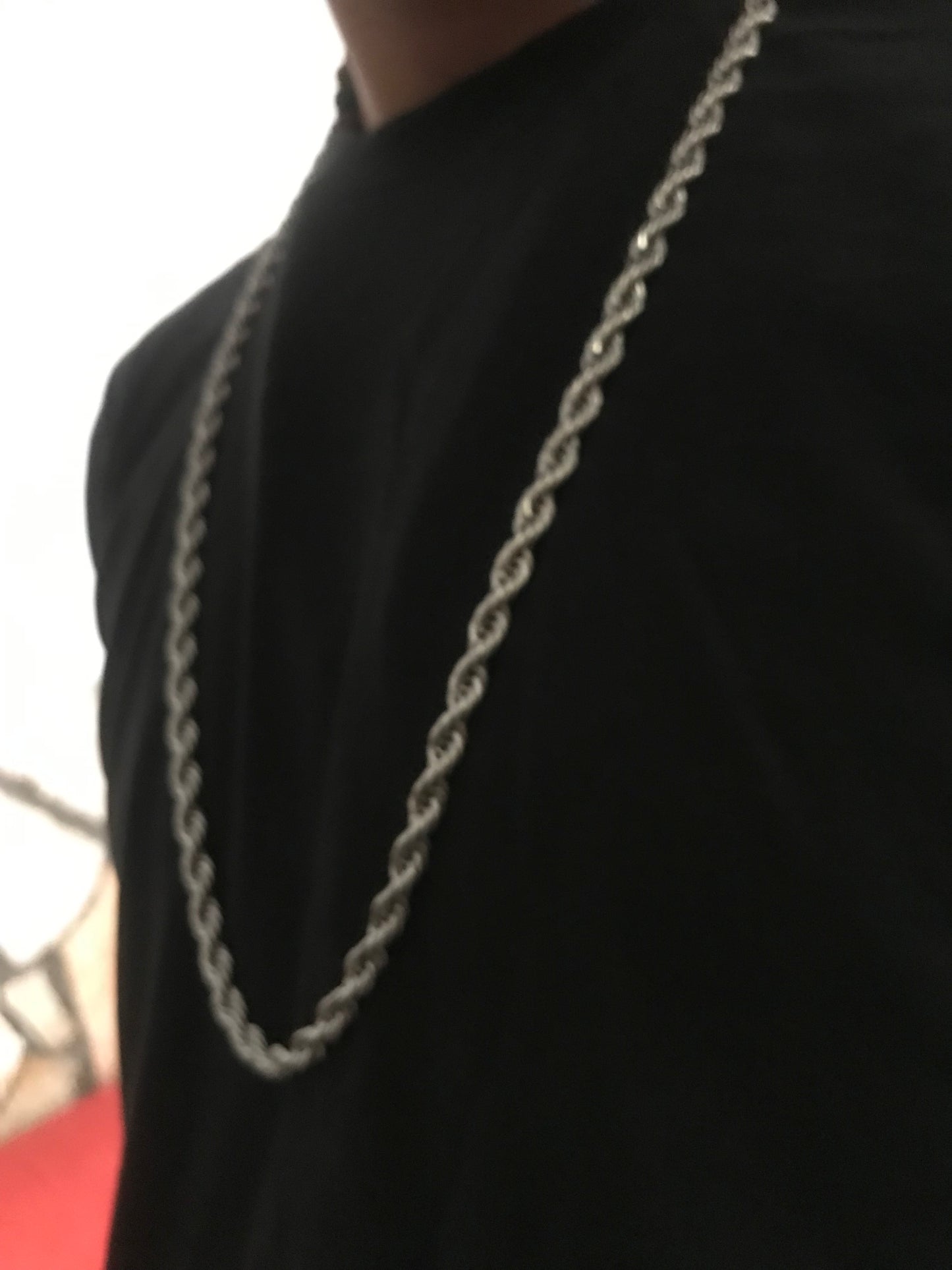 Collana lunga 80 cm acciaio *05