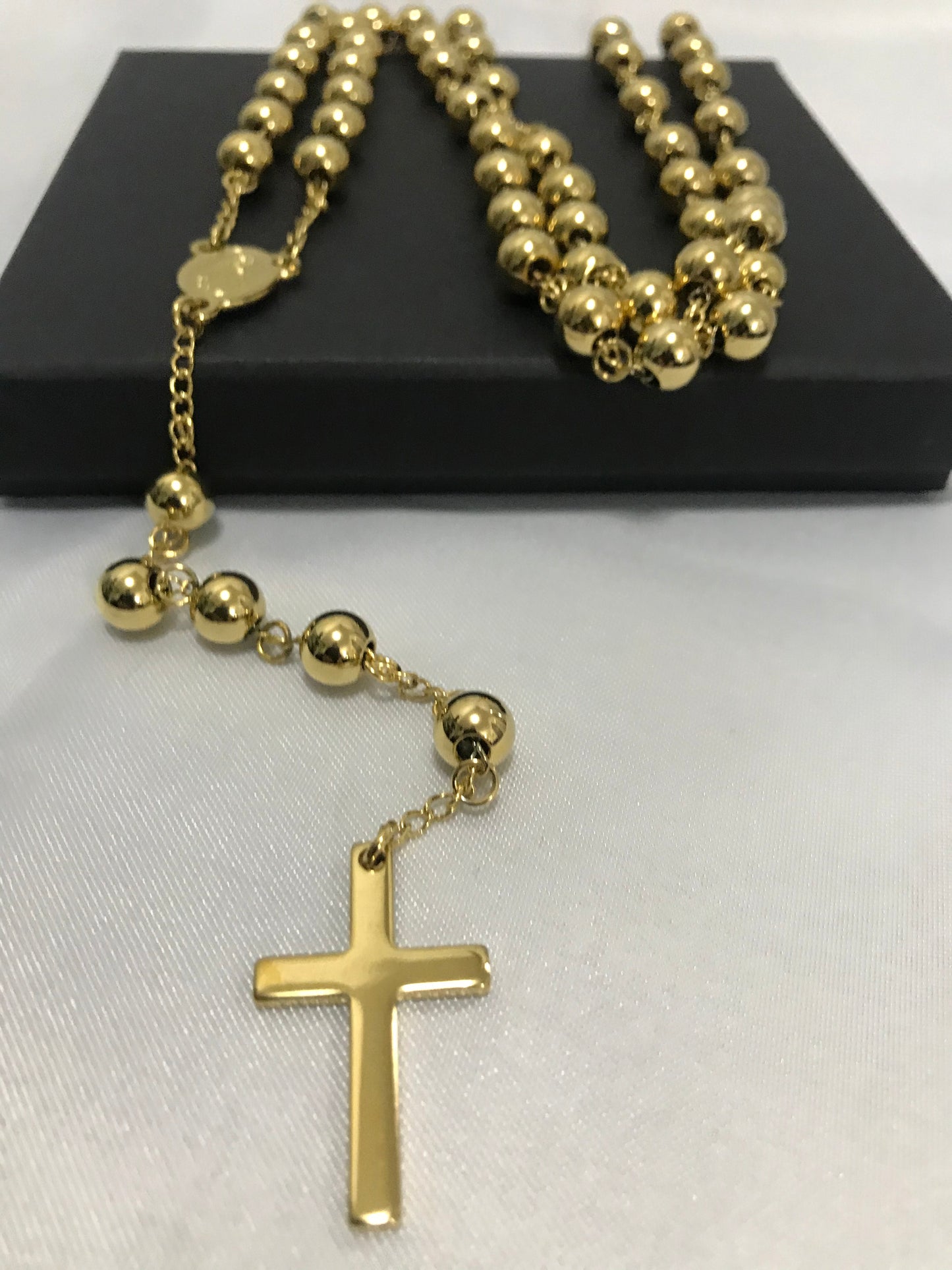 Rosario oro acciaio *28