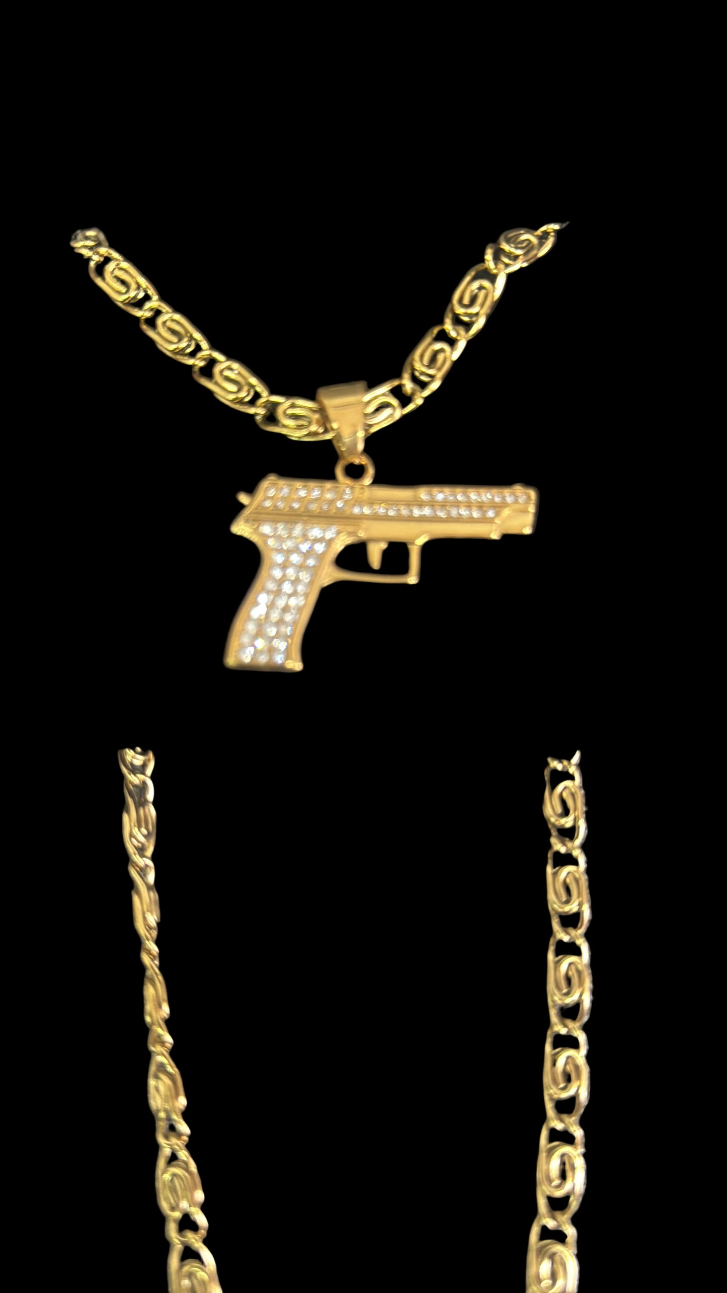 Combo kit pistola acciaio oro *145