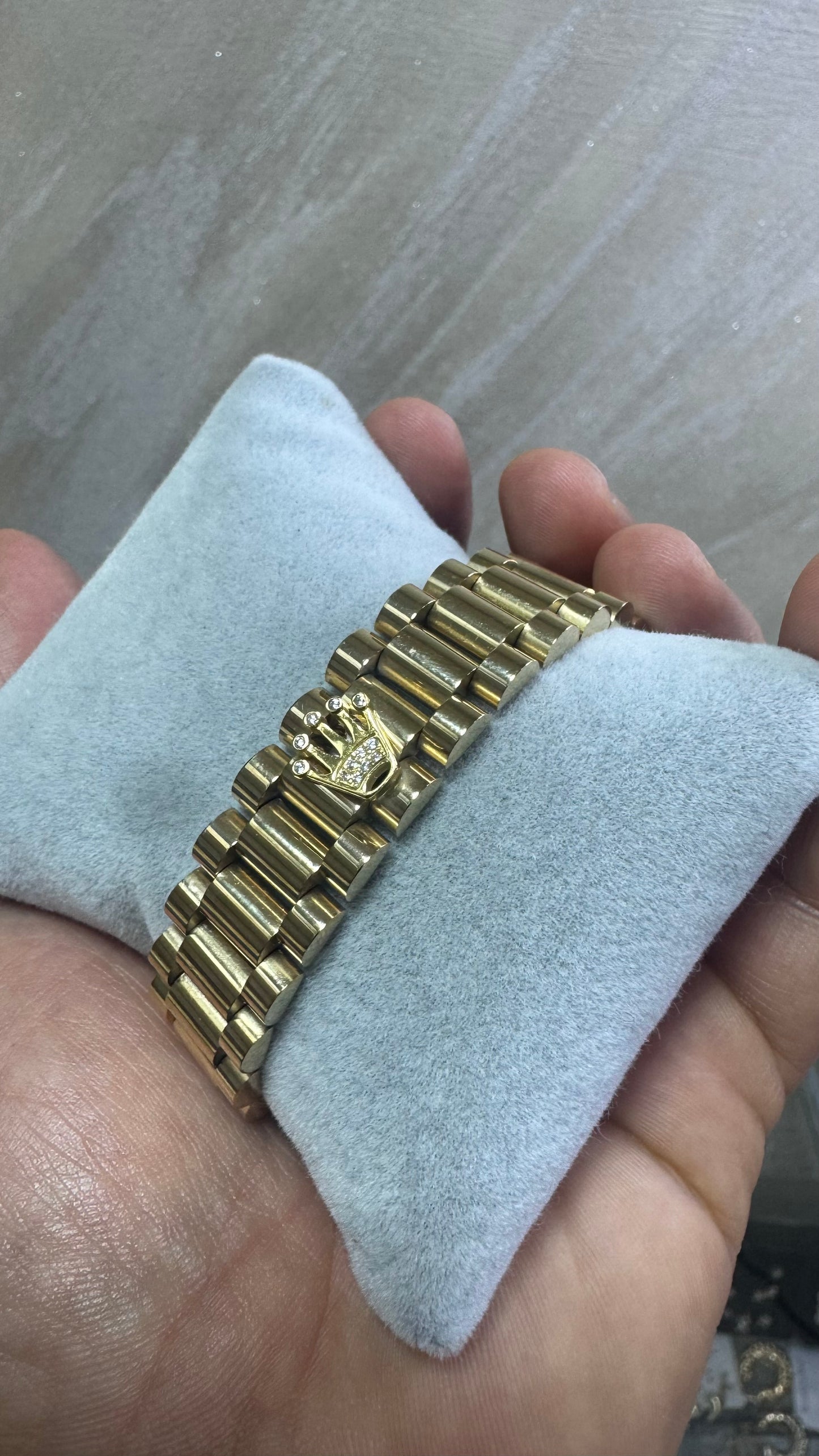 Bracciale president con corona acciaio *37