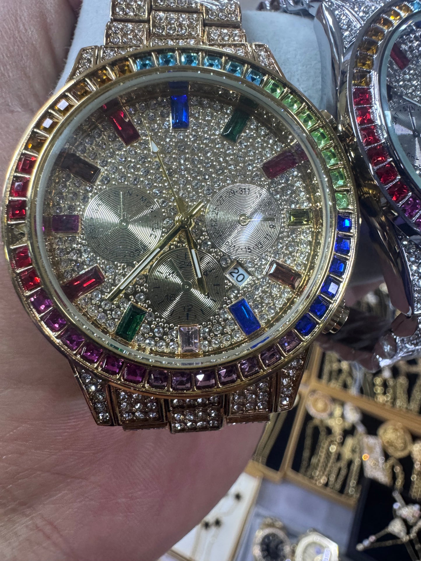 Orologio diamond acciaio oro *36