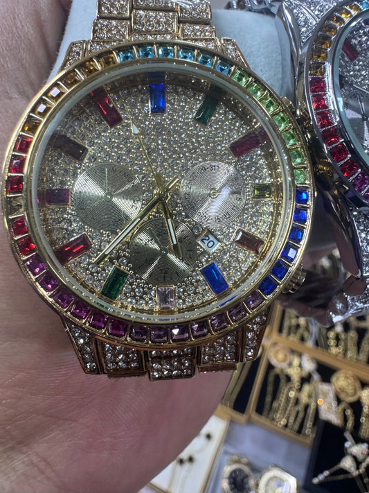 Orologio diamond acciaio oro *36