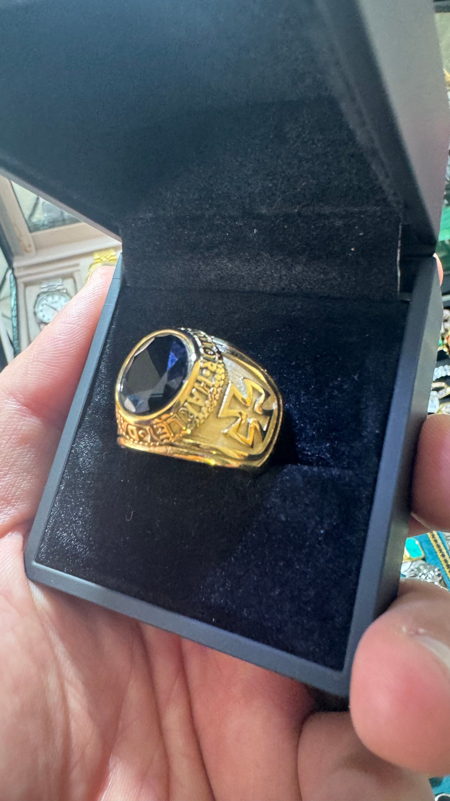 Anello pietra nera *21