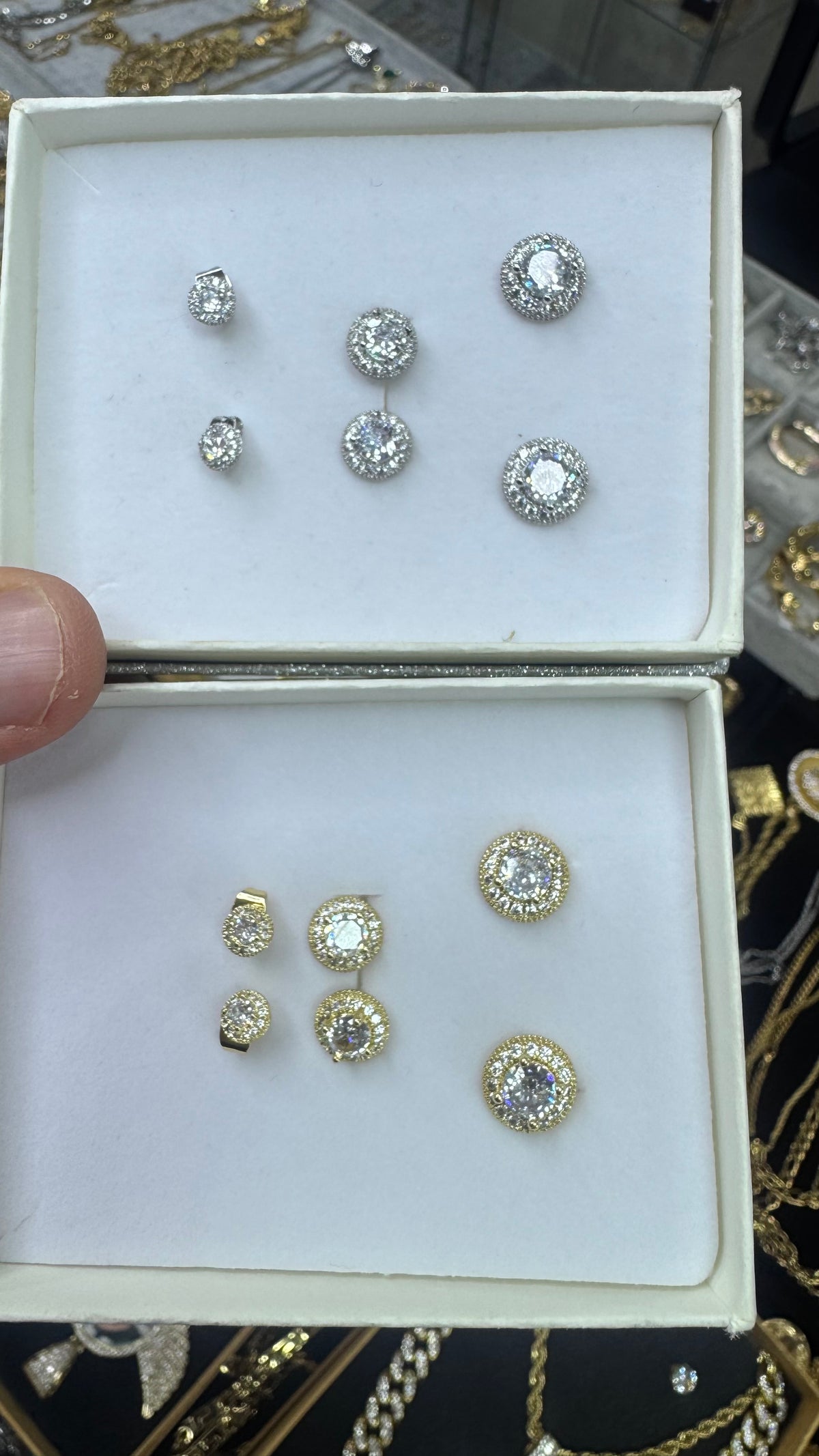 Orecchini Punto luce modello Ronaldo X 3 coppie *0007