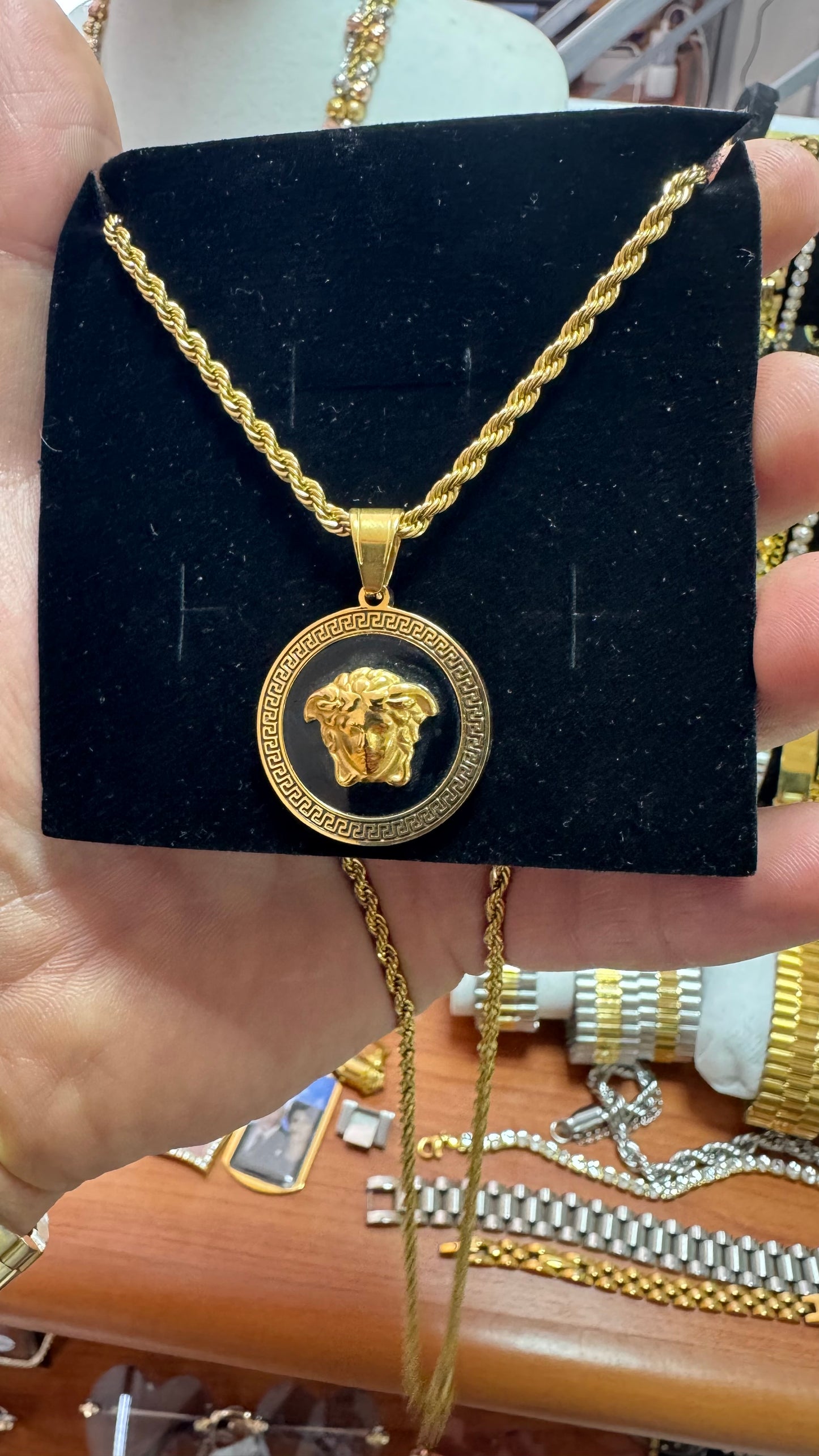 Combo kit acciaio medusa oro *100