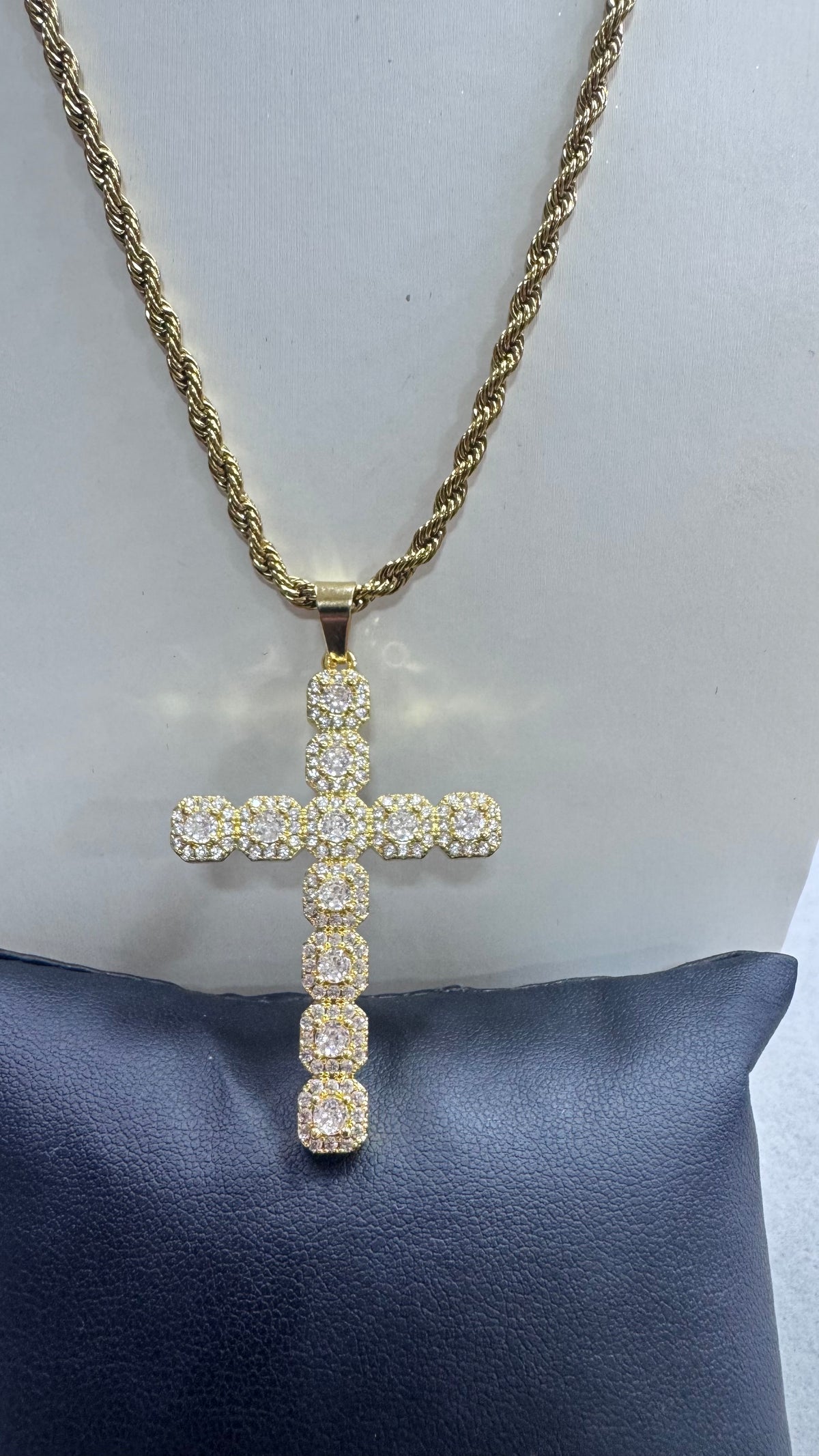 Collana con croce HAALAND ACCIAIO ORO *345
