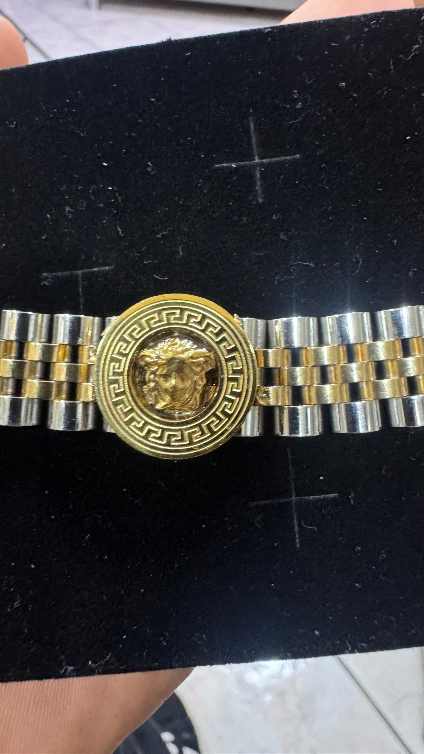 Bracciale giubileo medusa acciaio bicolore*51