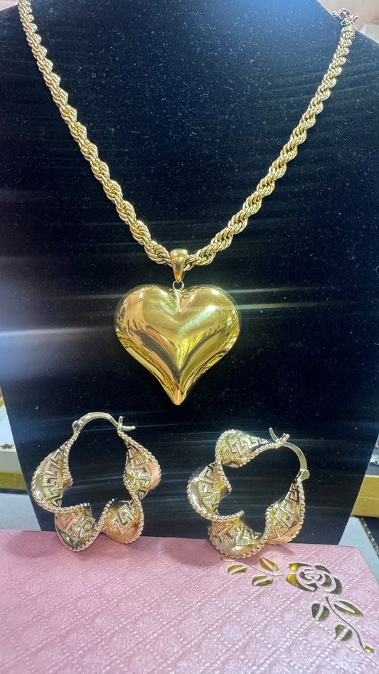 Combo kit Ada cuore bomba più orecchini *57567