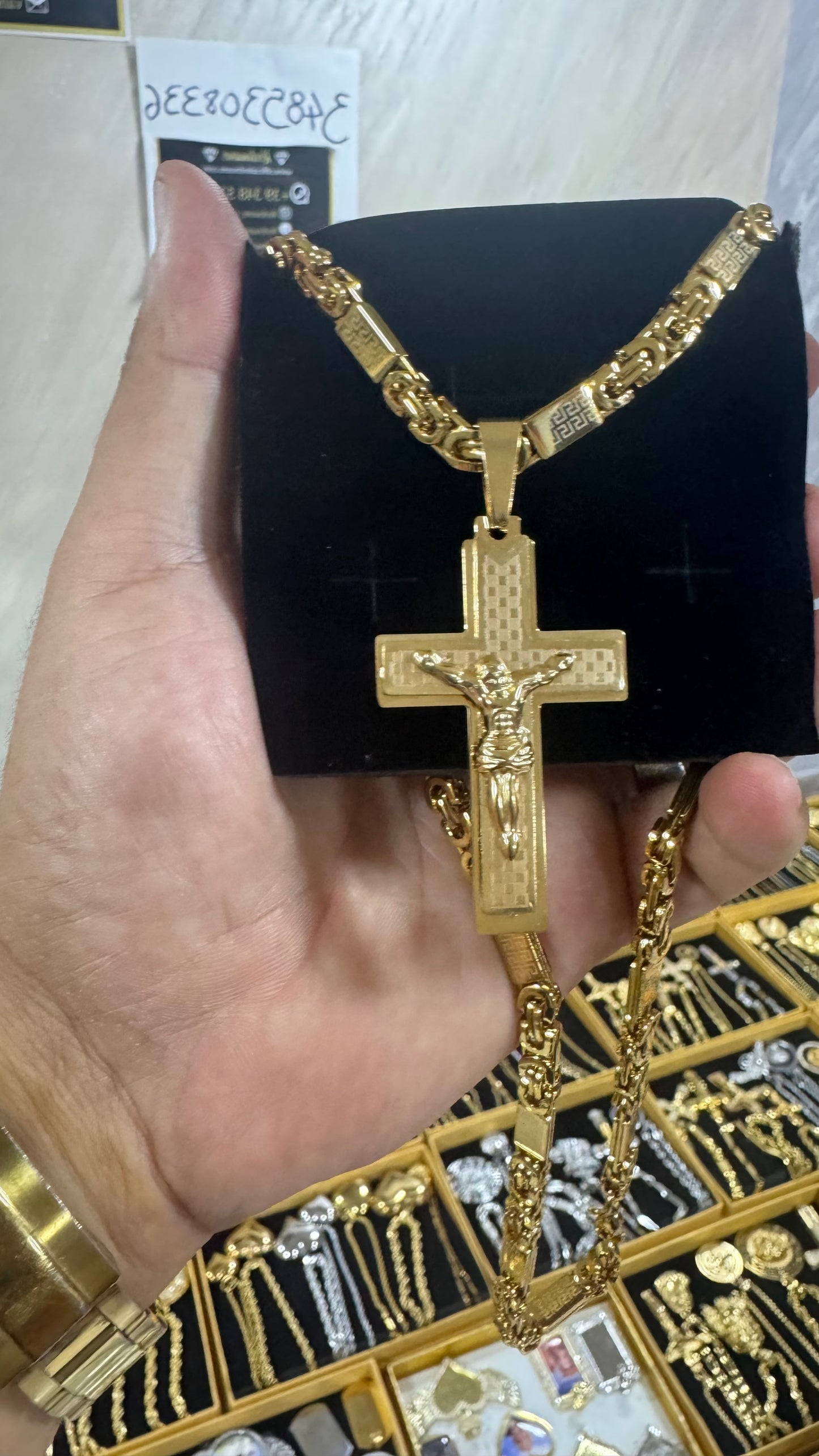 Combo kit croce acciaio oro *152