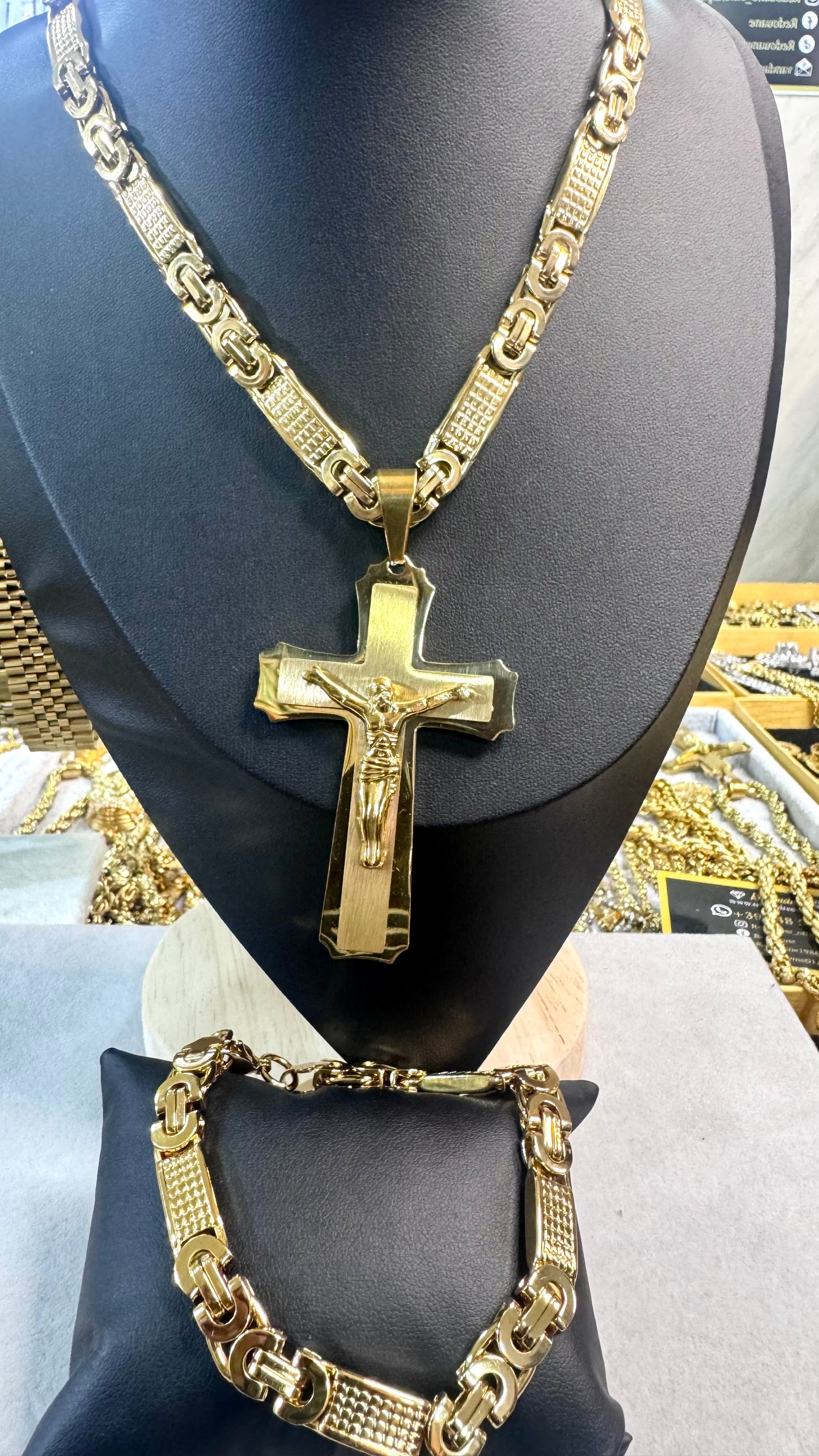 combo kit croce Acciaio oro*181