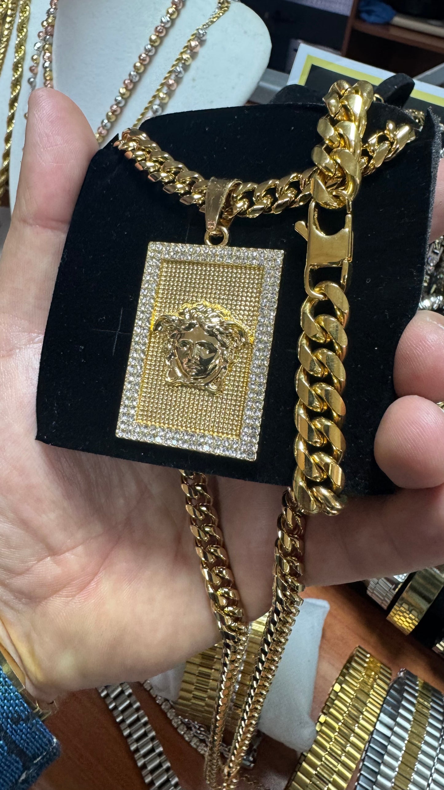 Combo kit acciaio medusa oro *77