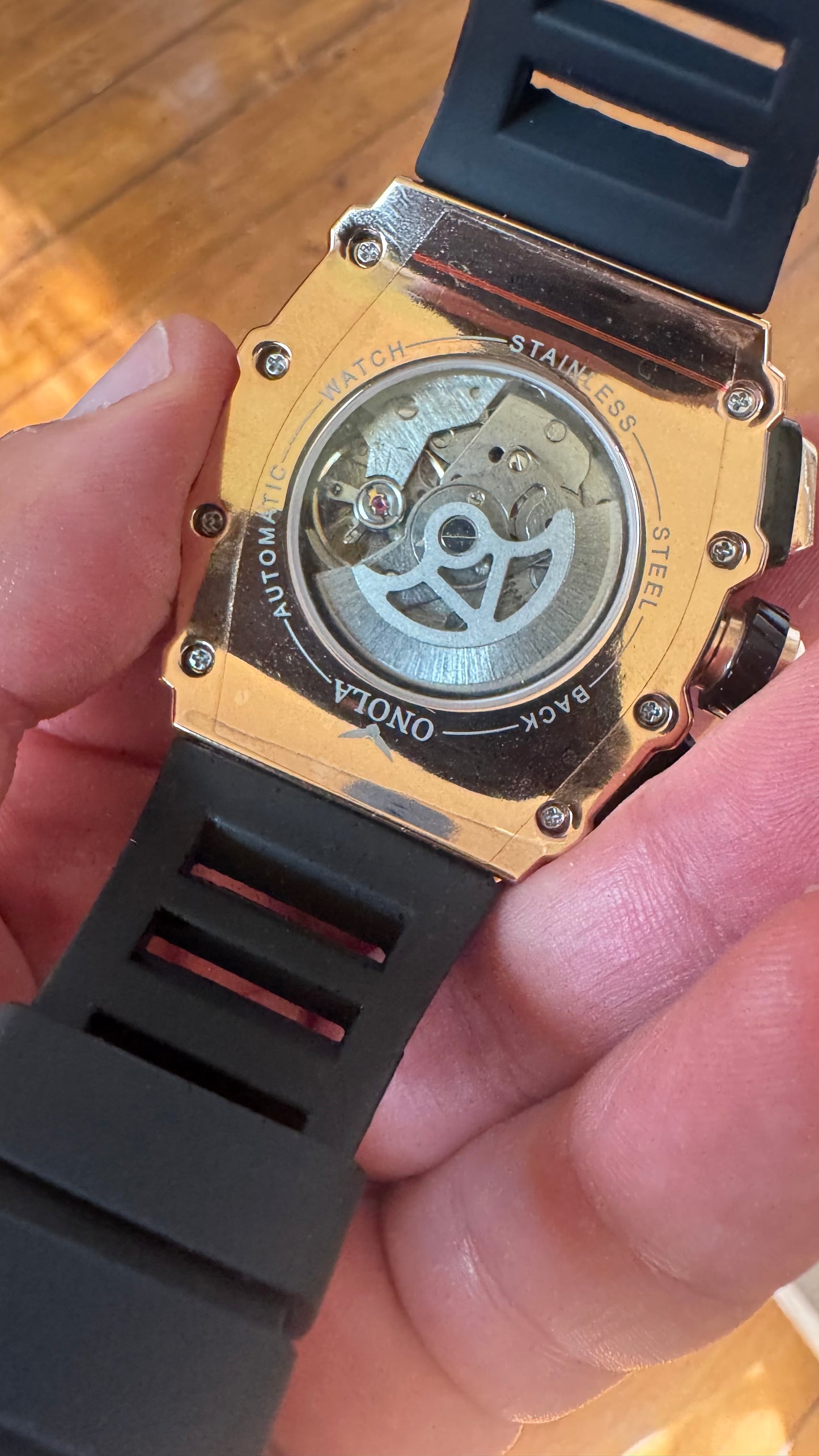 Orologio acciaio oro automatico*34