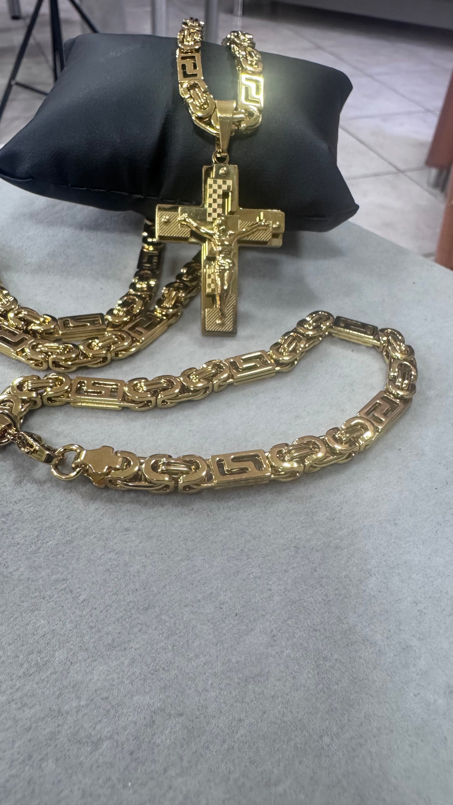 Combo Kit greca croce acciaio oro *262