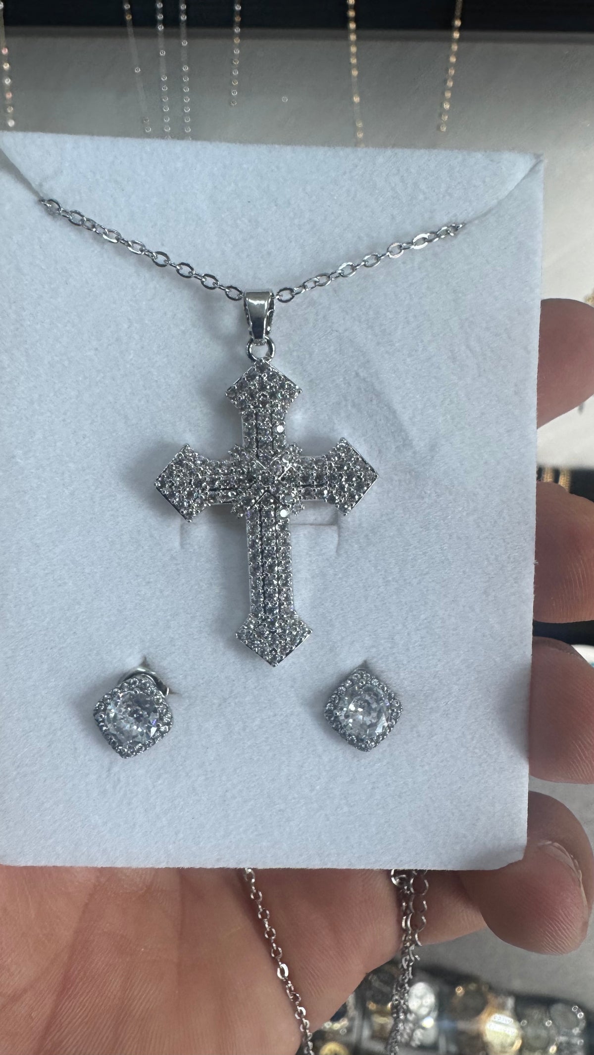 Orecchini Diamond Maradona acciaio più collana da Noi*56467