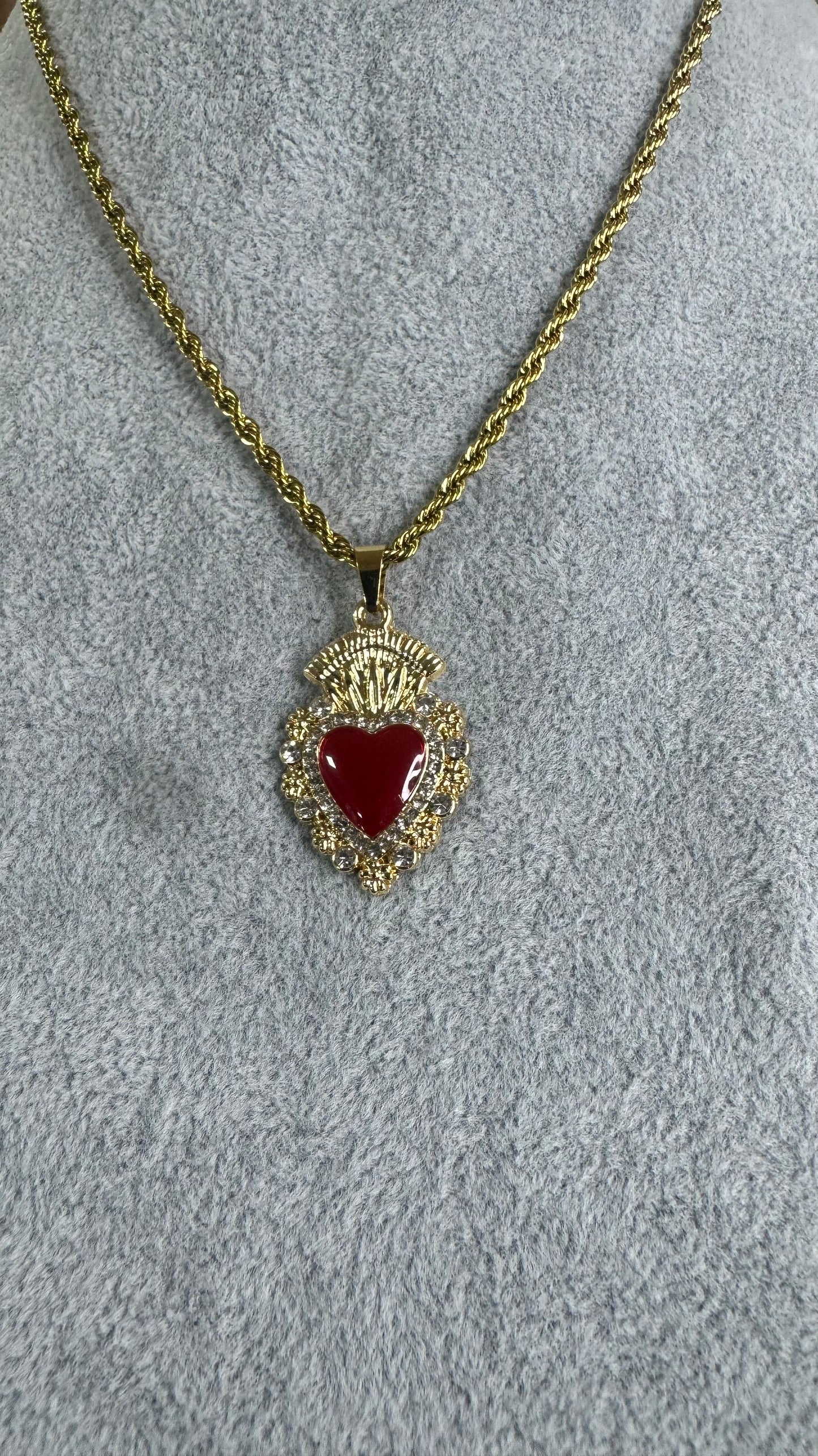 Collana girocollo cuore sacro*4