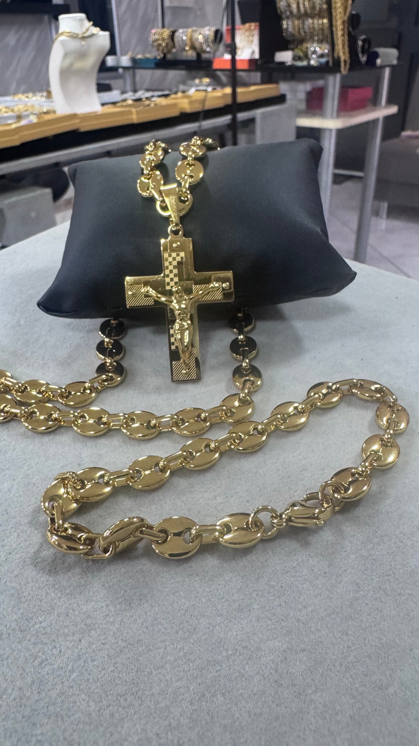 Combo Kit croce marina acciaio oro *260