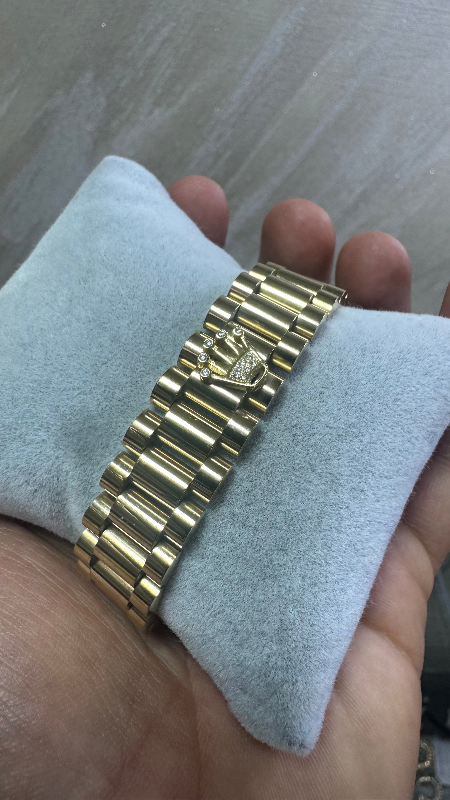 Bracciale president con corona acciaio *37