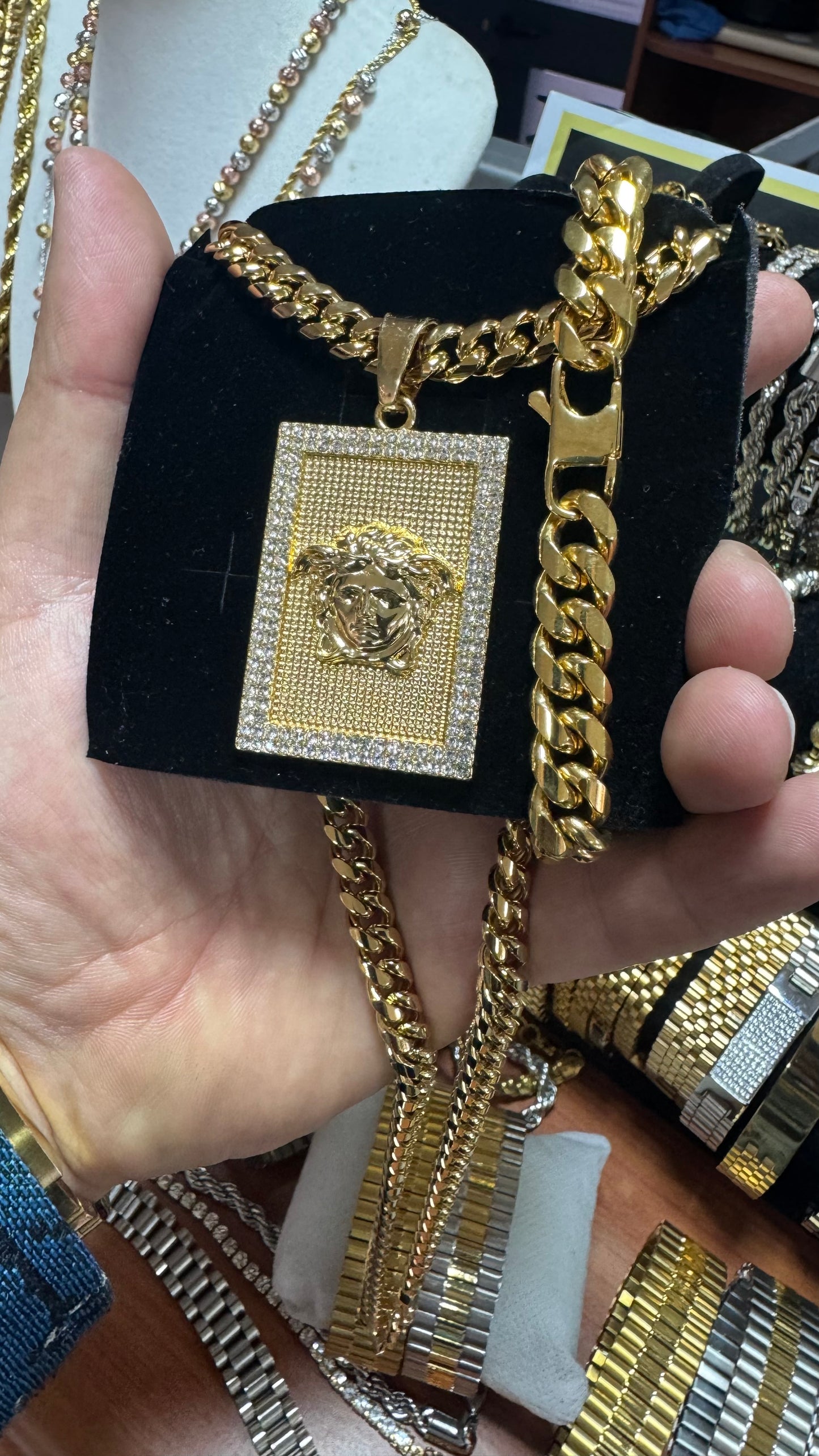 Combo kit acciaio medusa oro *77