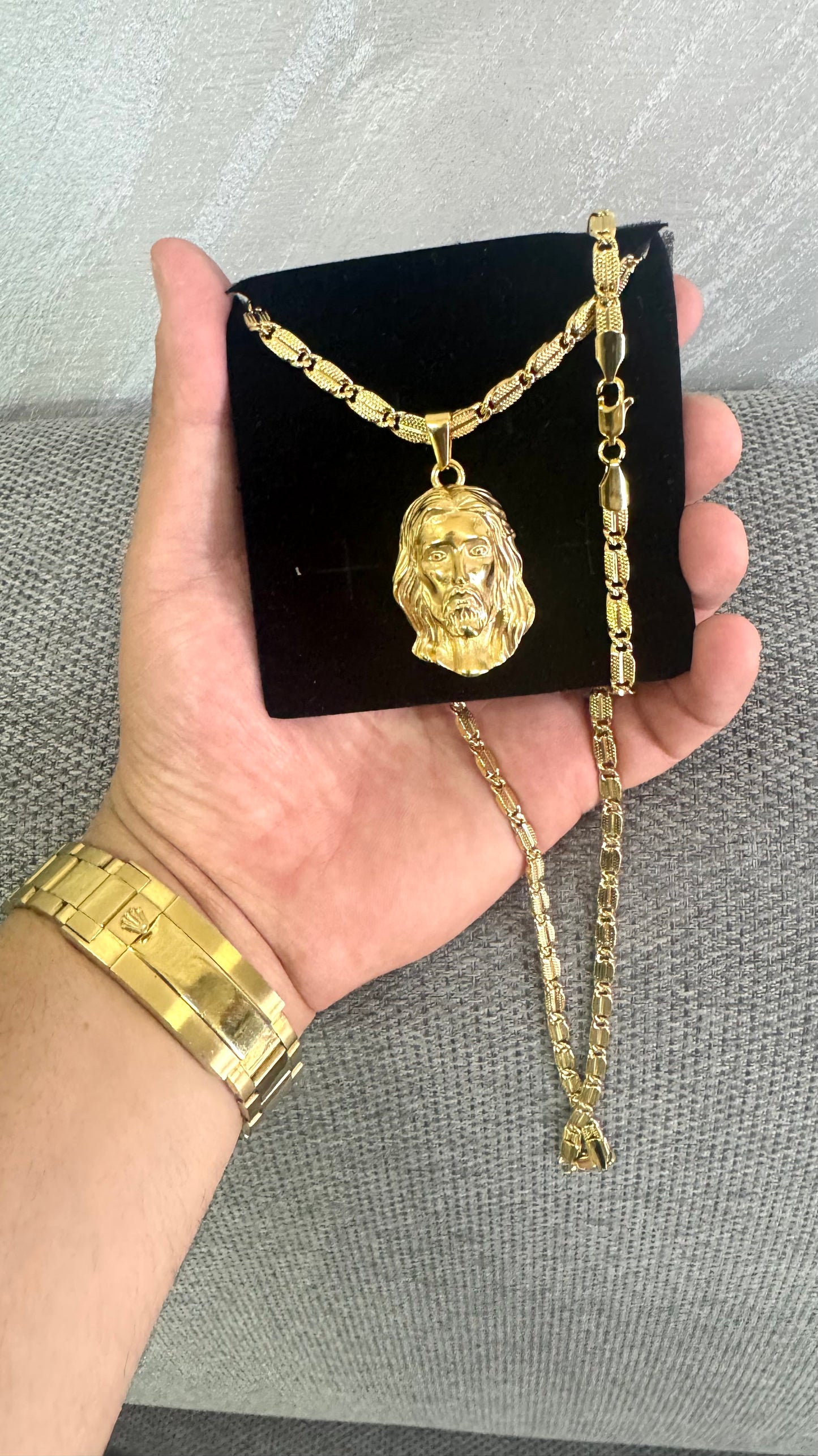 Combo kit Gesù acciaio oro *119