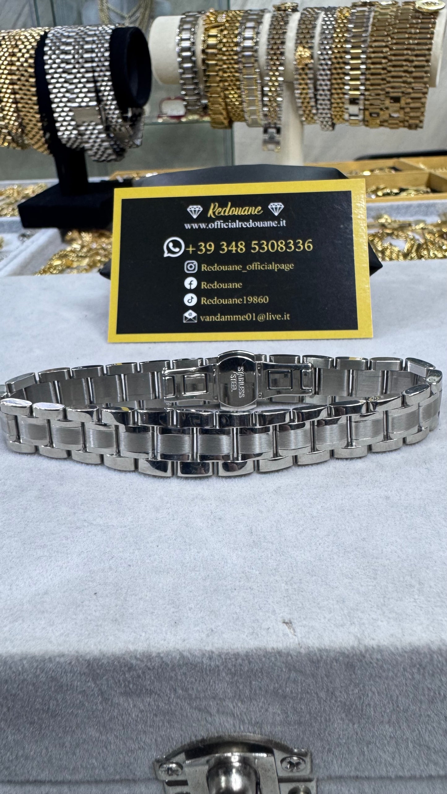 Bracciale modello president acciaio argento*61