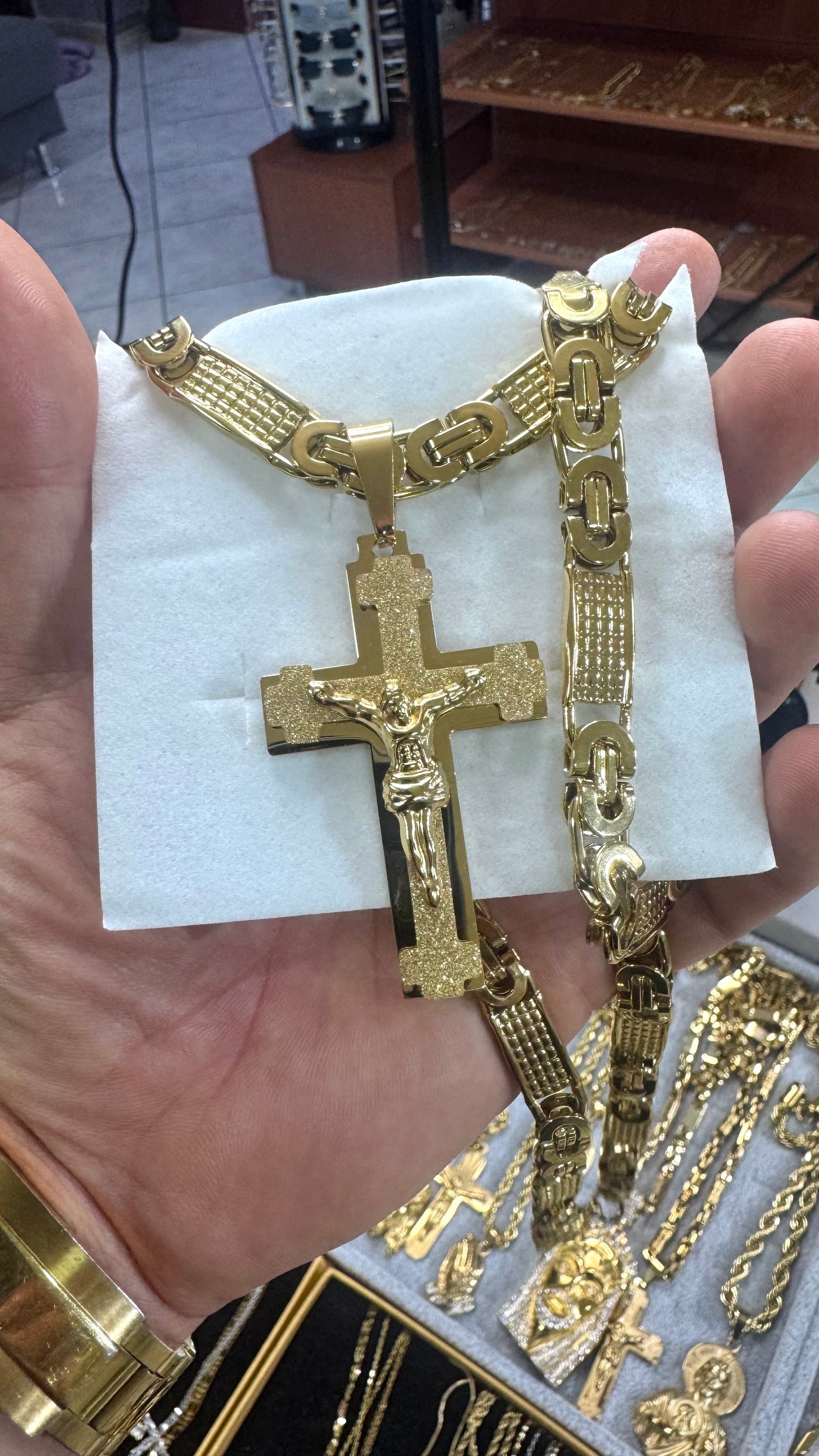 combo kit croce Acciaio oro*175