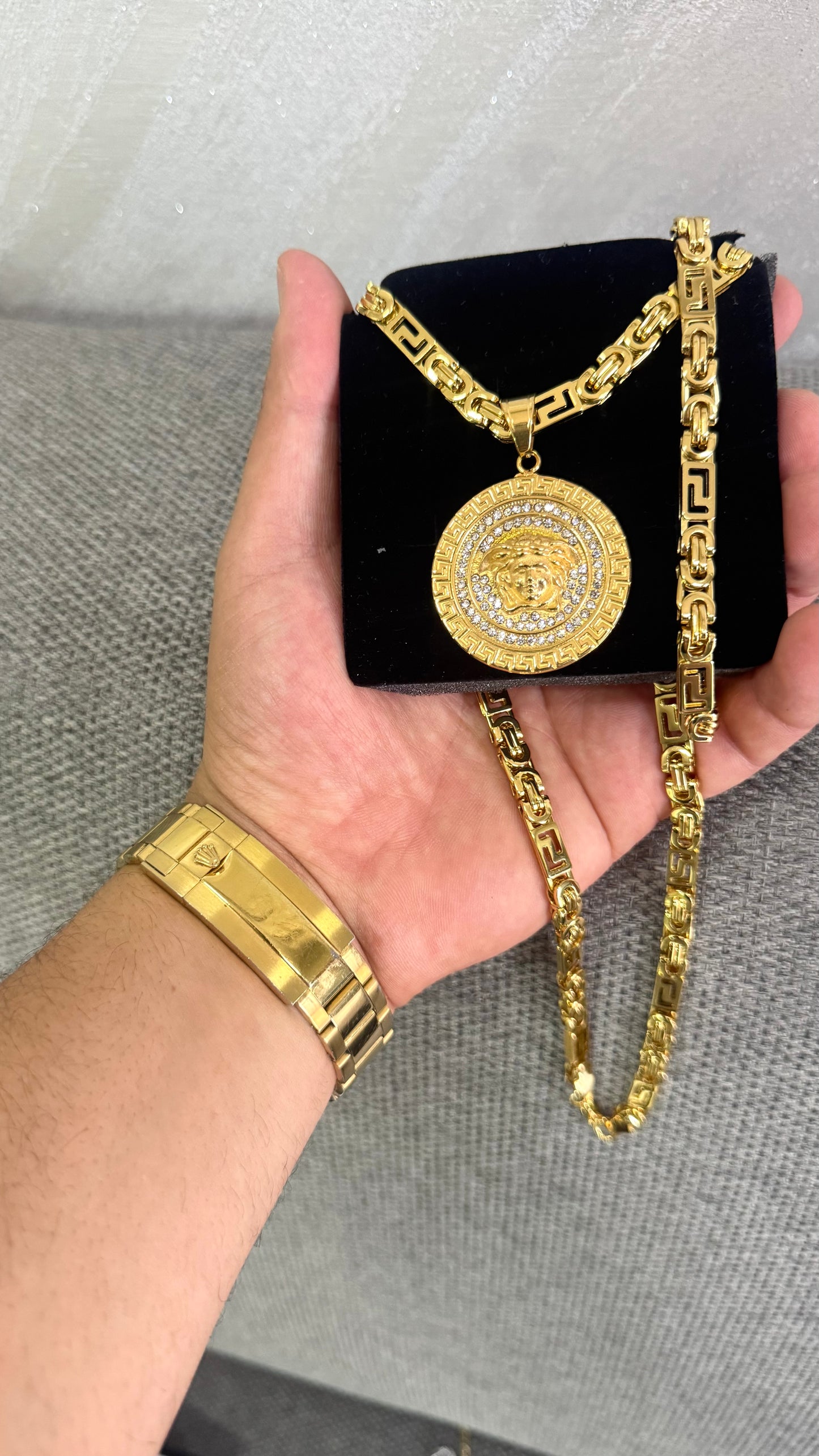 Combo kit medusa acciaio oro *118