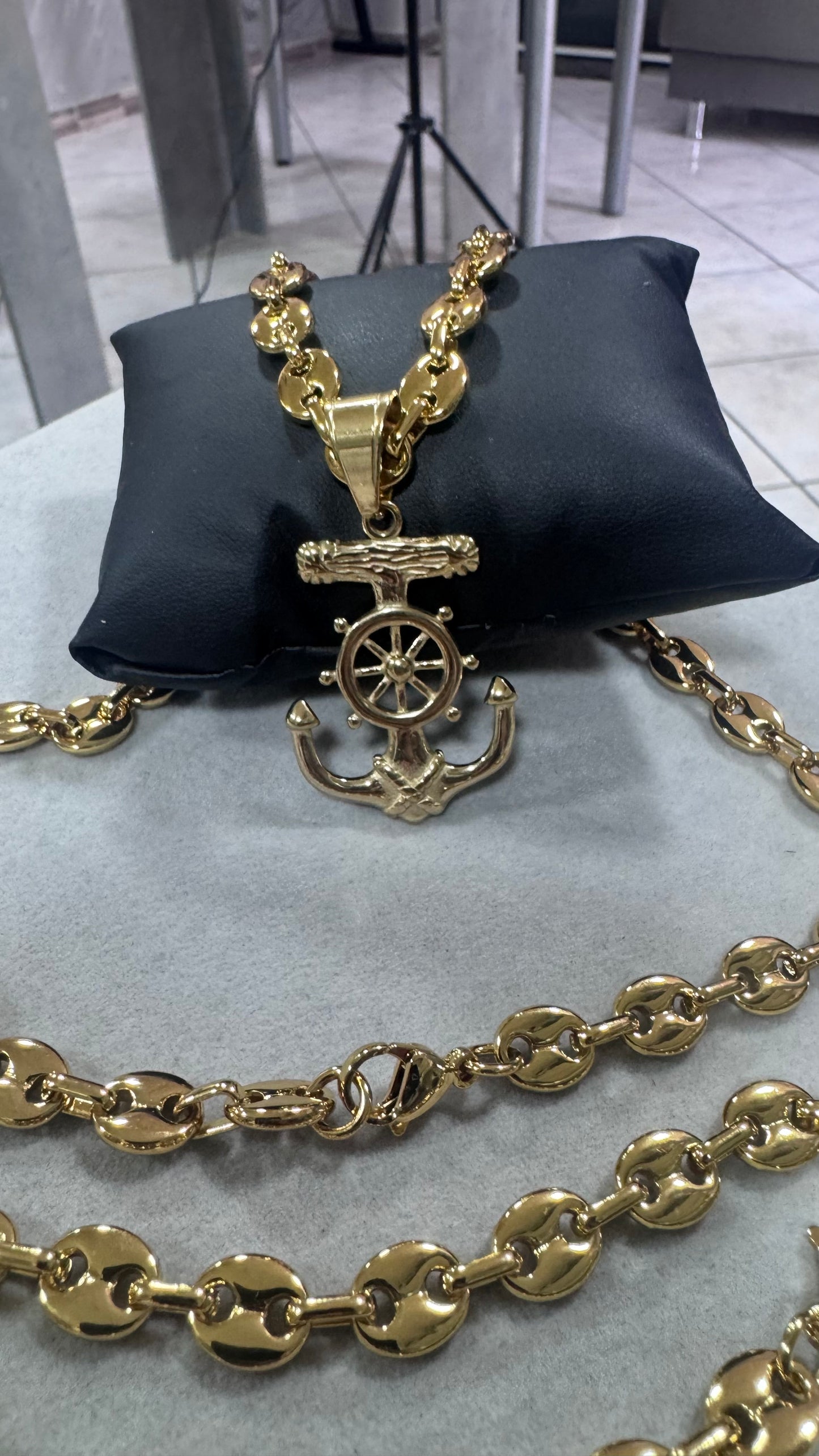 Combo Kit ancora marina acciaio oro *256