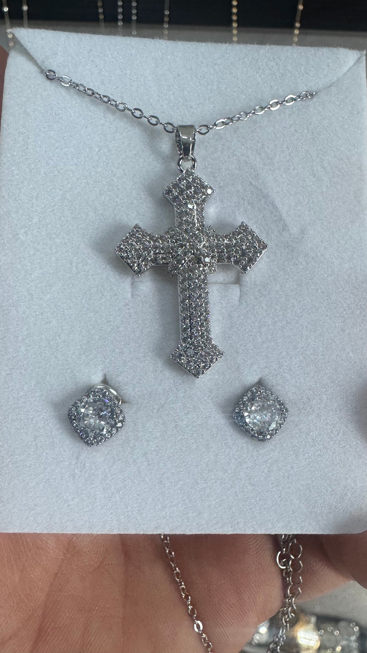 Orecchini Diamond Maradona acciaio più collana da Noi*56467