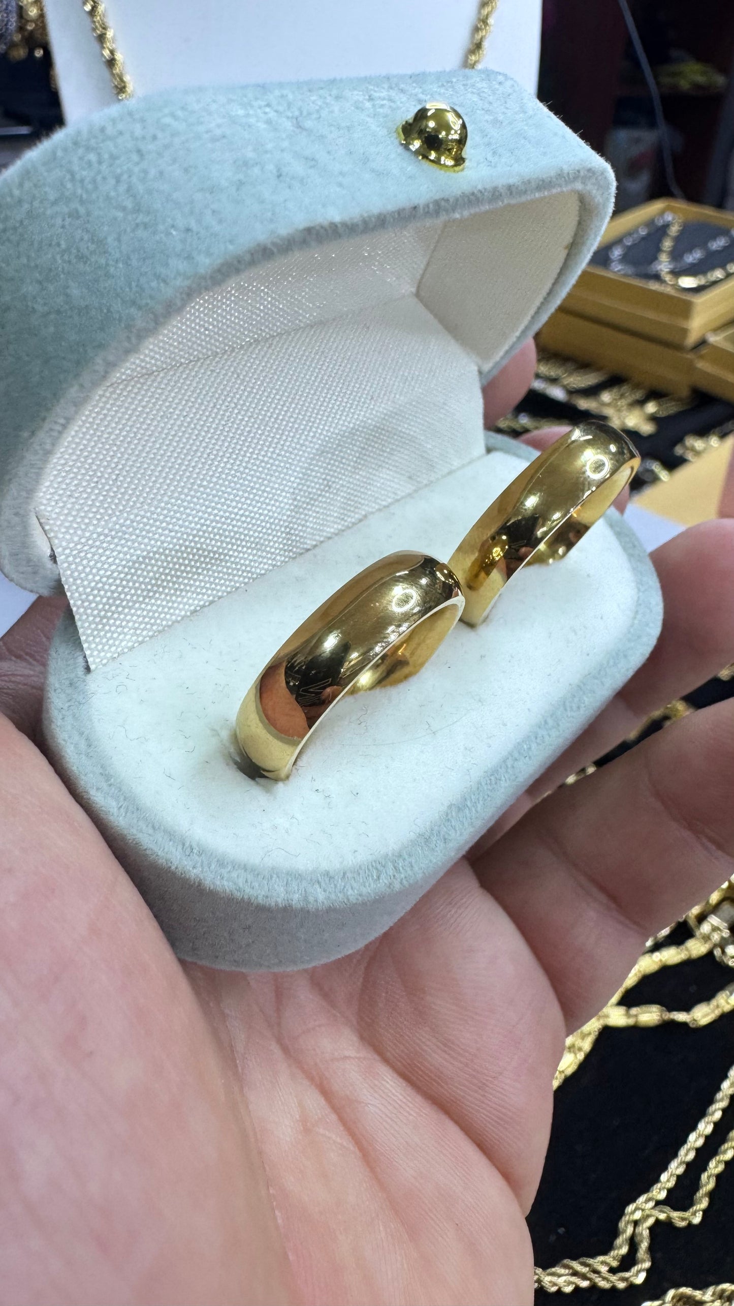 Coppia fedi/fedine Acciaio oro *08