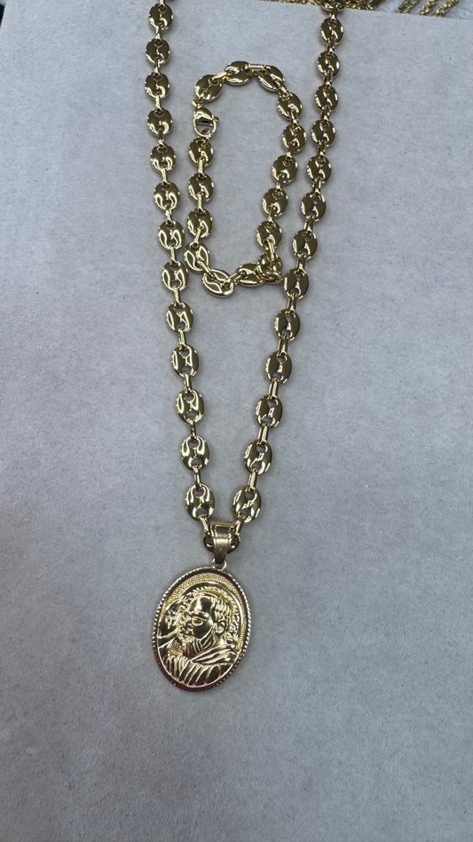 Combo Kit padre pio marina acciaio oro *255