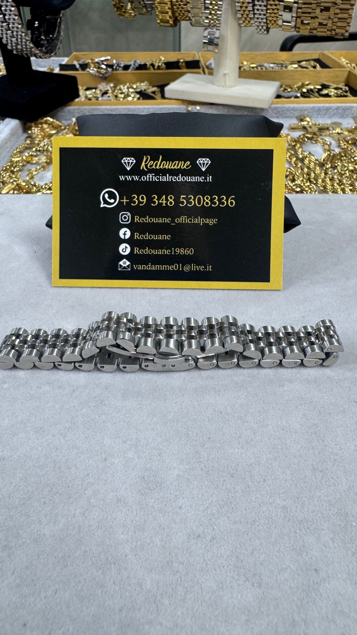 Bracciale modello giubileo acciaio argento *56