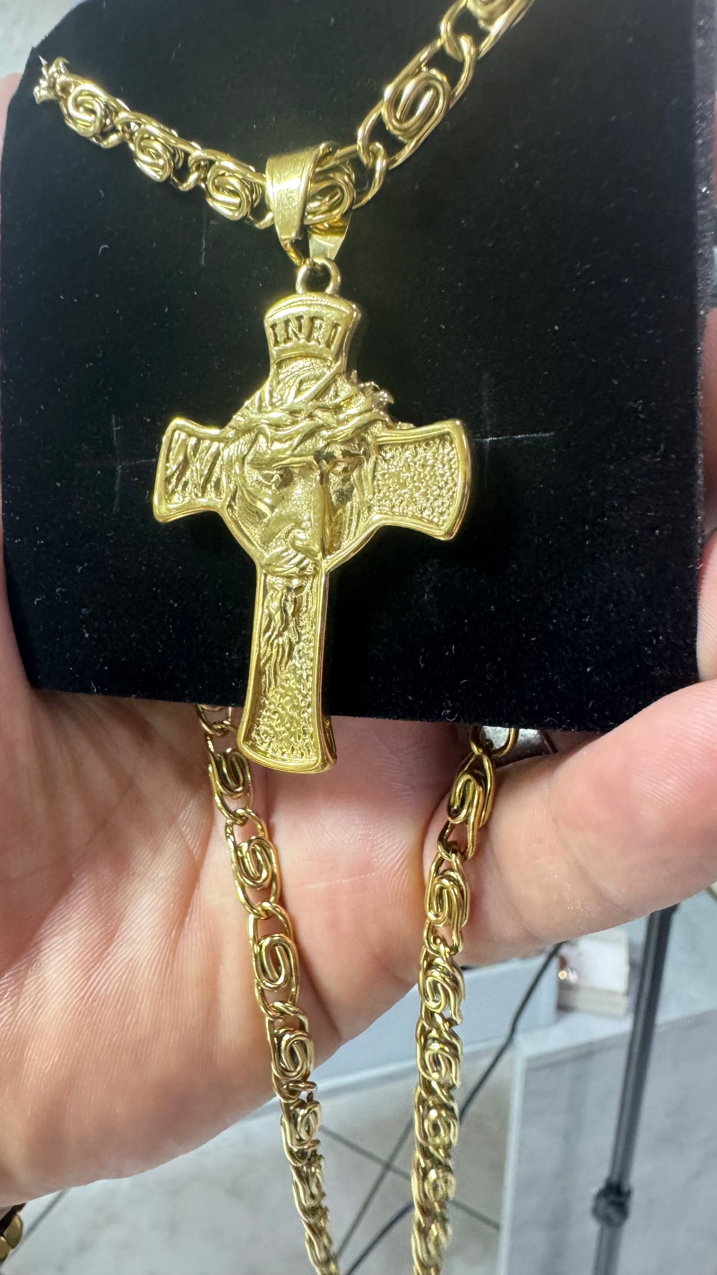 Combo kit croce acciaio oro *138