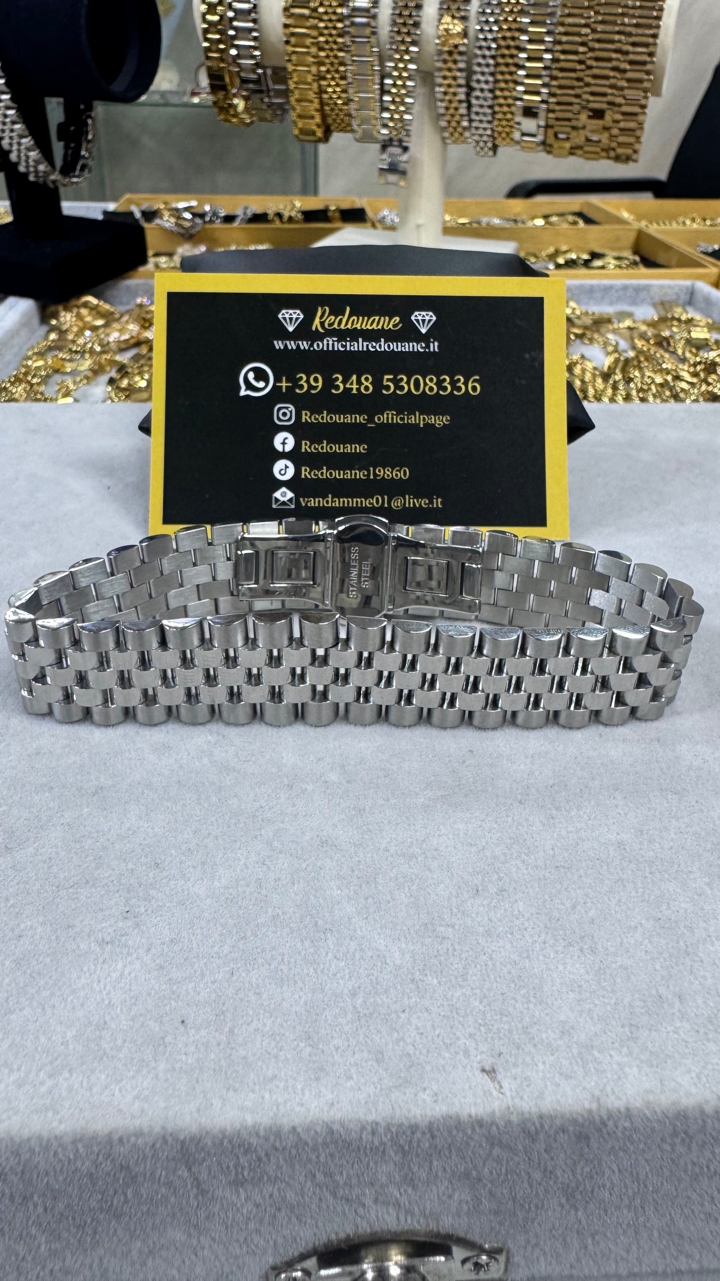 Bracciale modello giubileo acciaio argento *57
