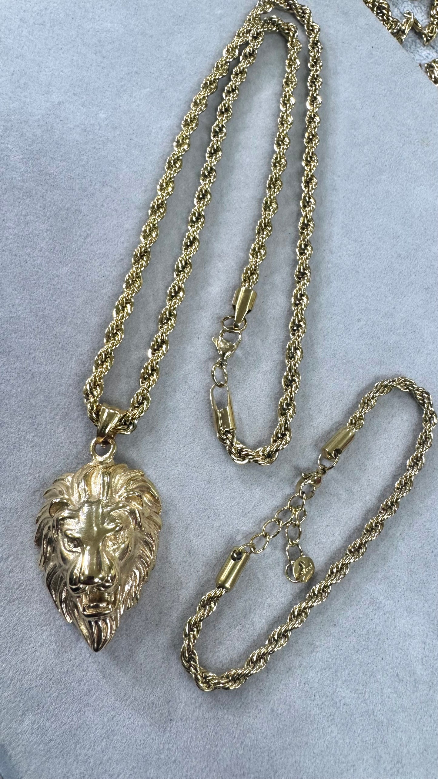 combo kit testa di Leon Acciaio oro*194