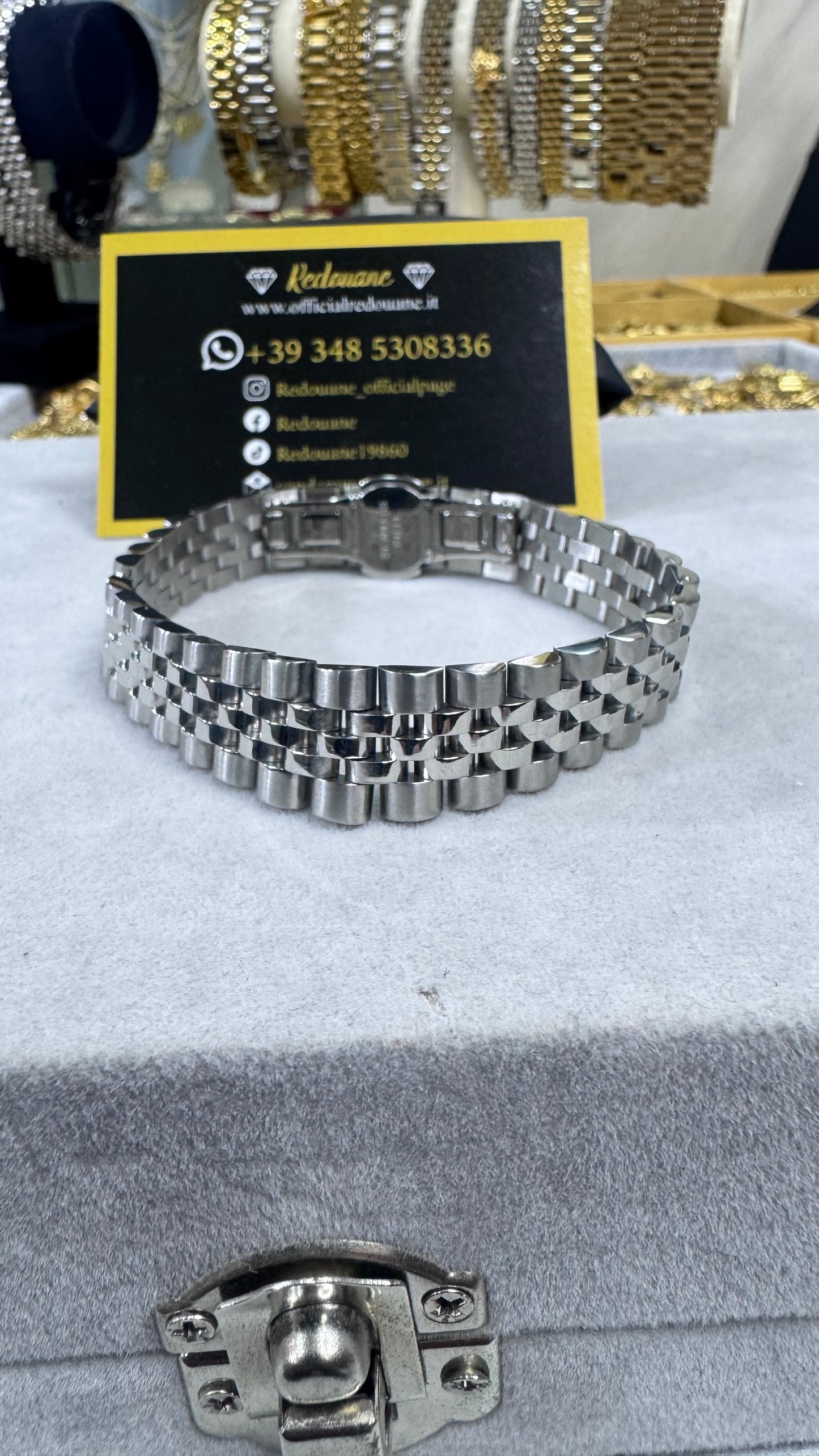 Bracciale modello giubileo acciaio argento *57